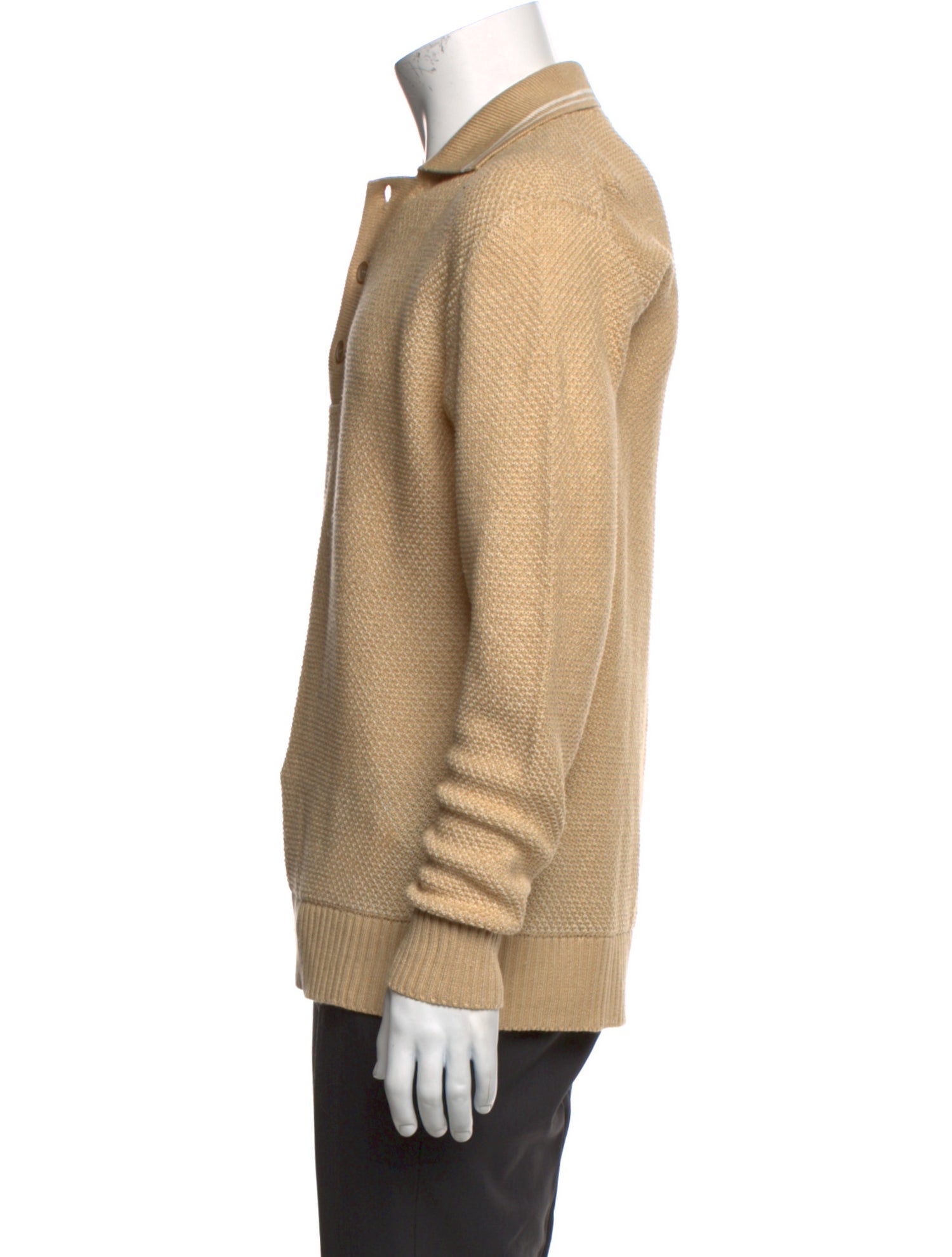 Loro Piana Collar Long Sleeve Polo Sweater