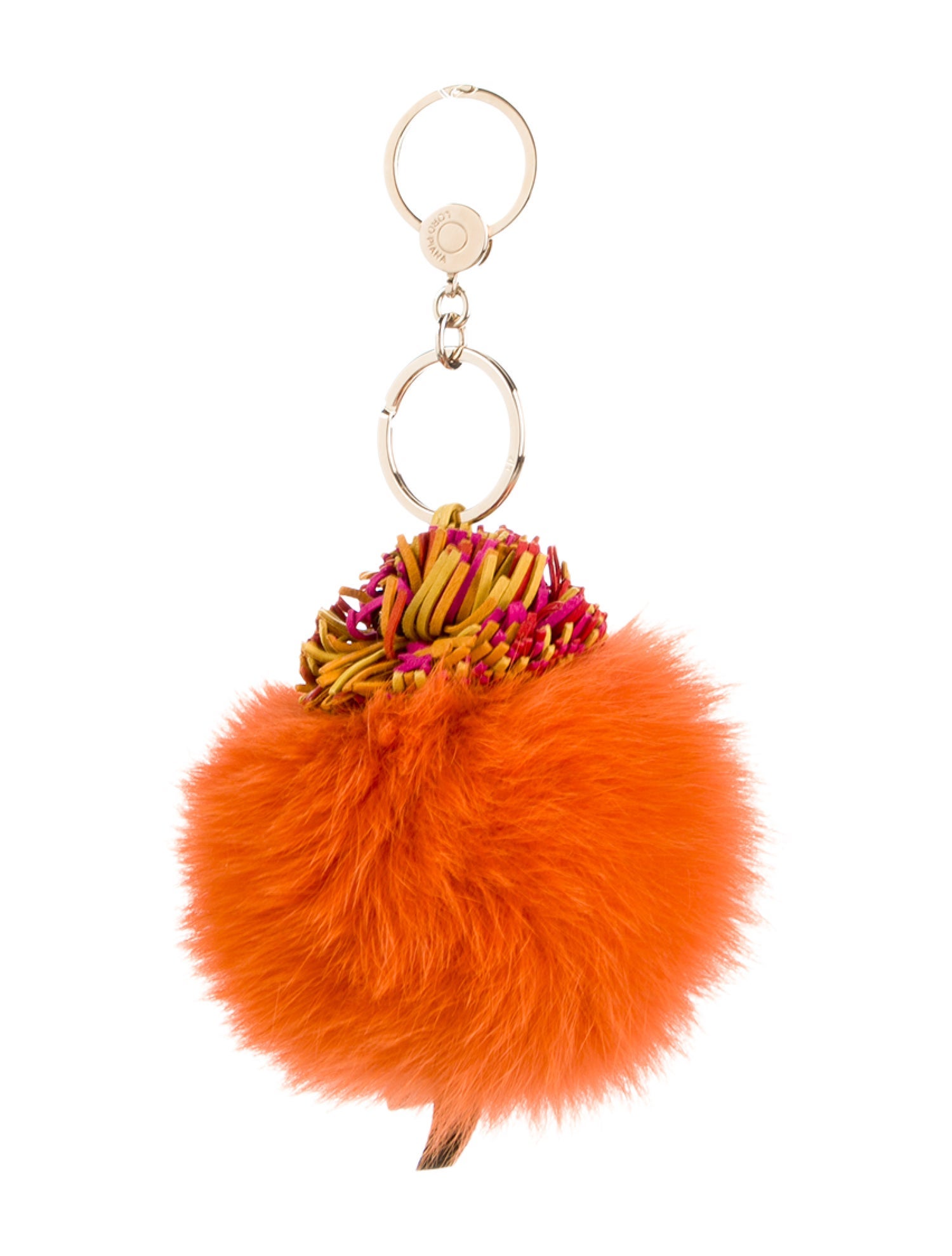 Loro Piana fox fur keychain w/Tags