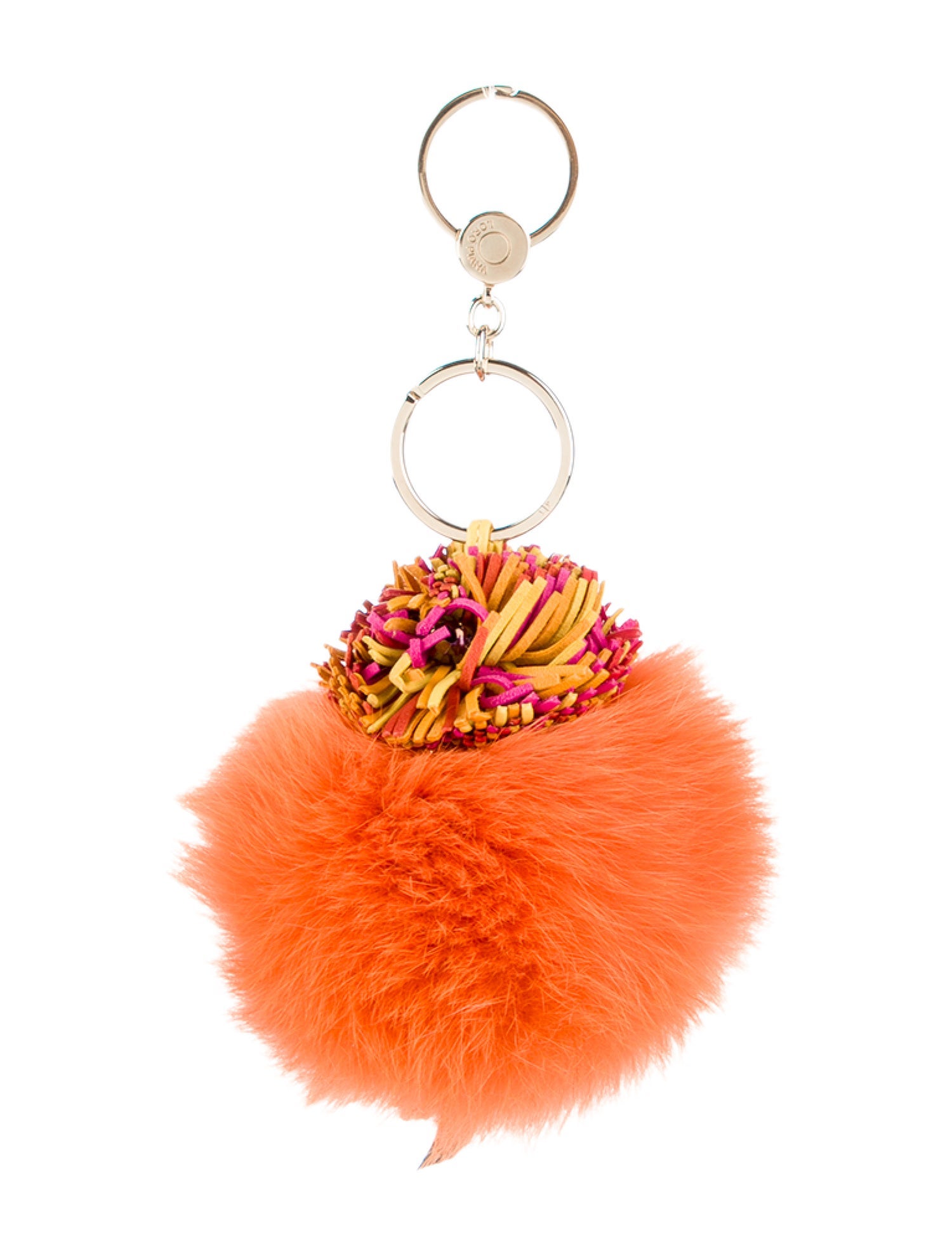 Loro Piana fox fur keychain w/Tags