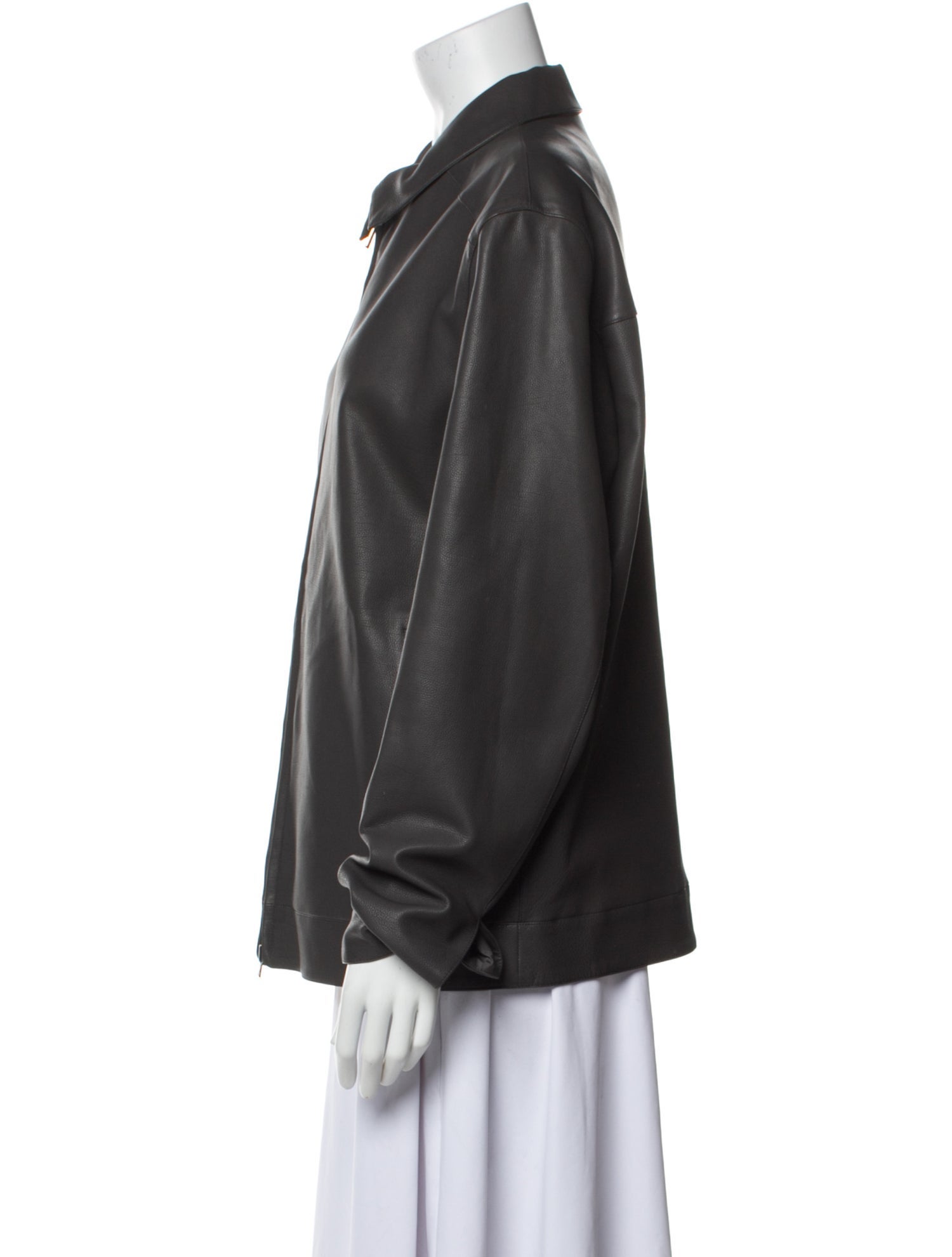 Loro Piana Green Storm System Calf Leather Windbreaker w/ Tags