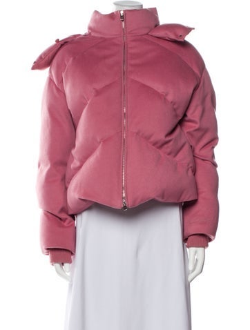 Pre-owned Loro Piana Green Storm System Cashmere Down Jacket In Pink