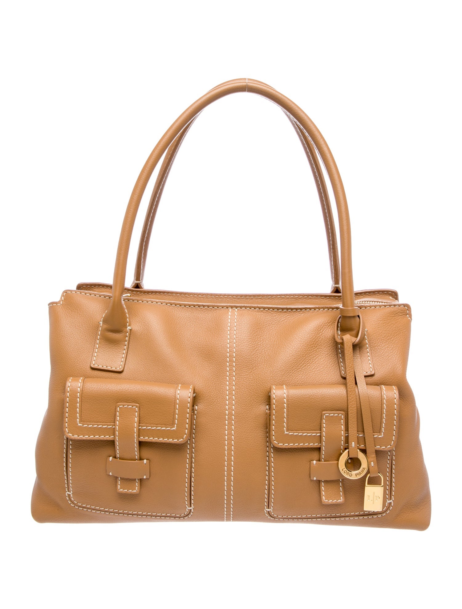 Loro Piana Leather Top Handle Bag