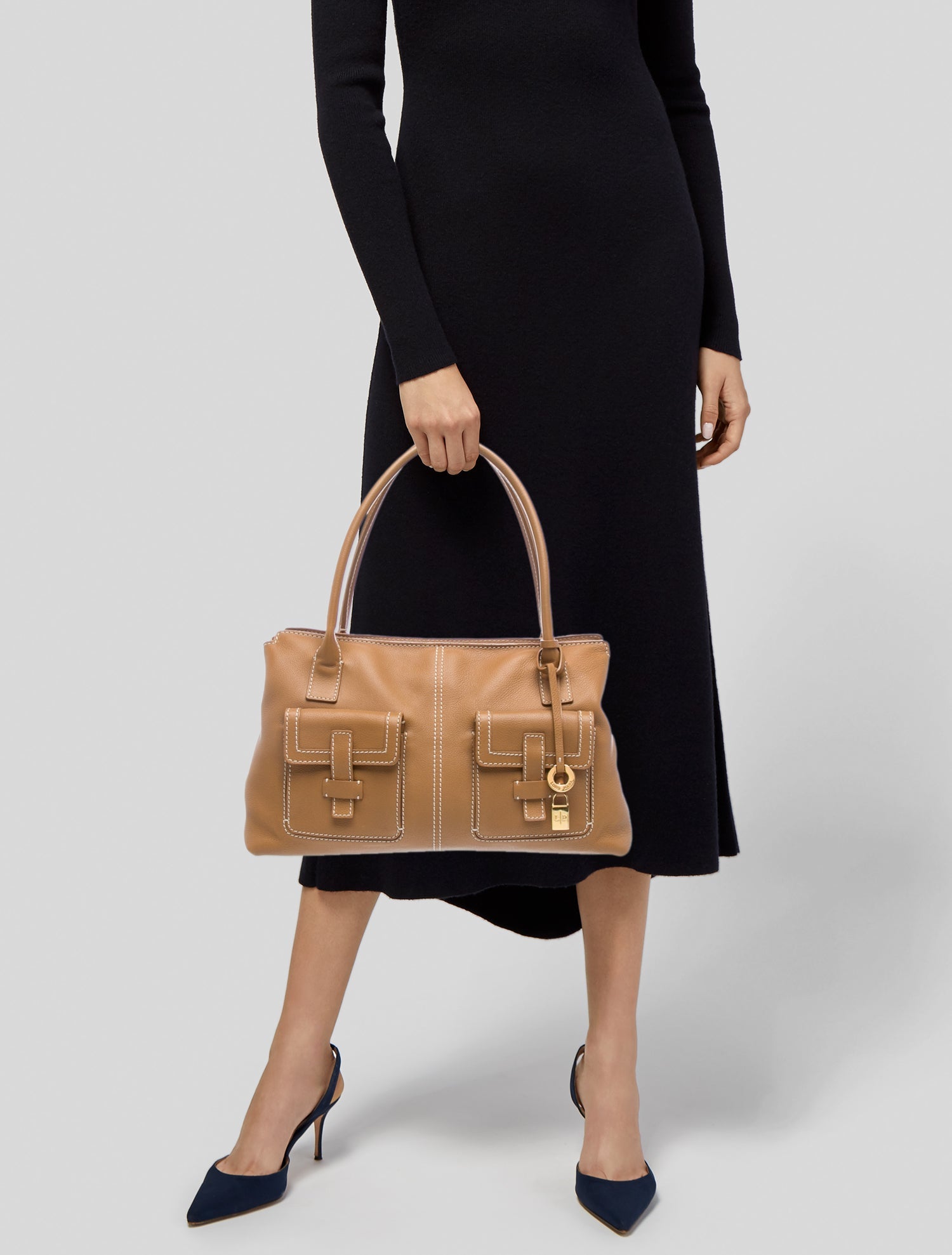 Loro Piana Leather Top Handle Bag