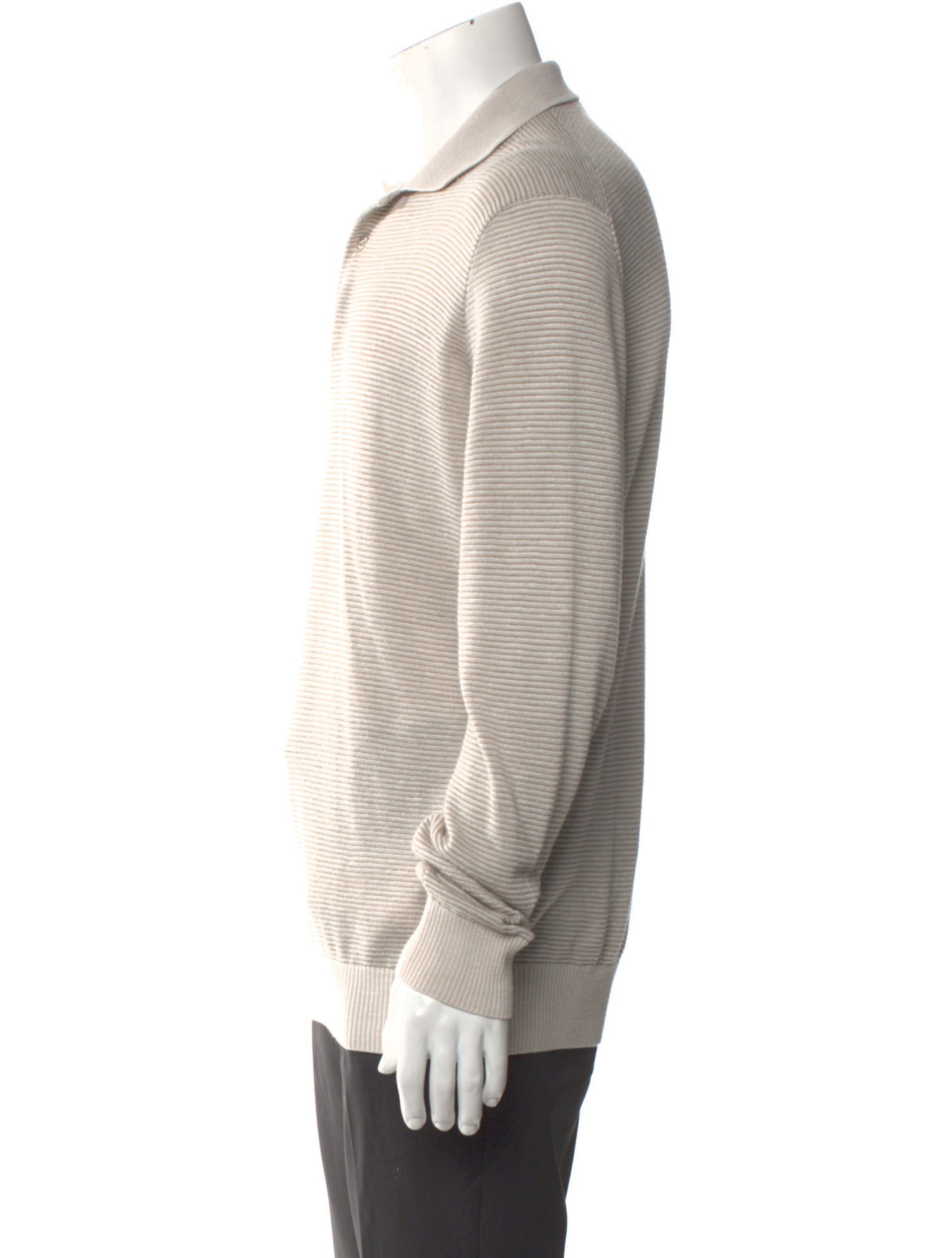 Loro Piana Silk Collar Polo Sweater