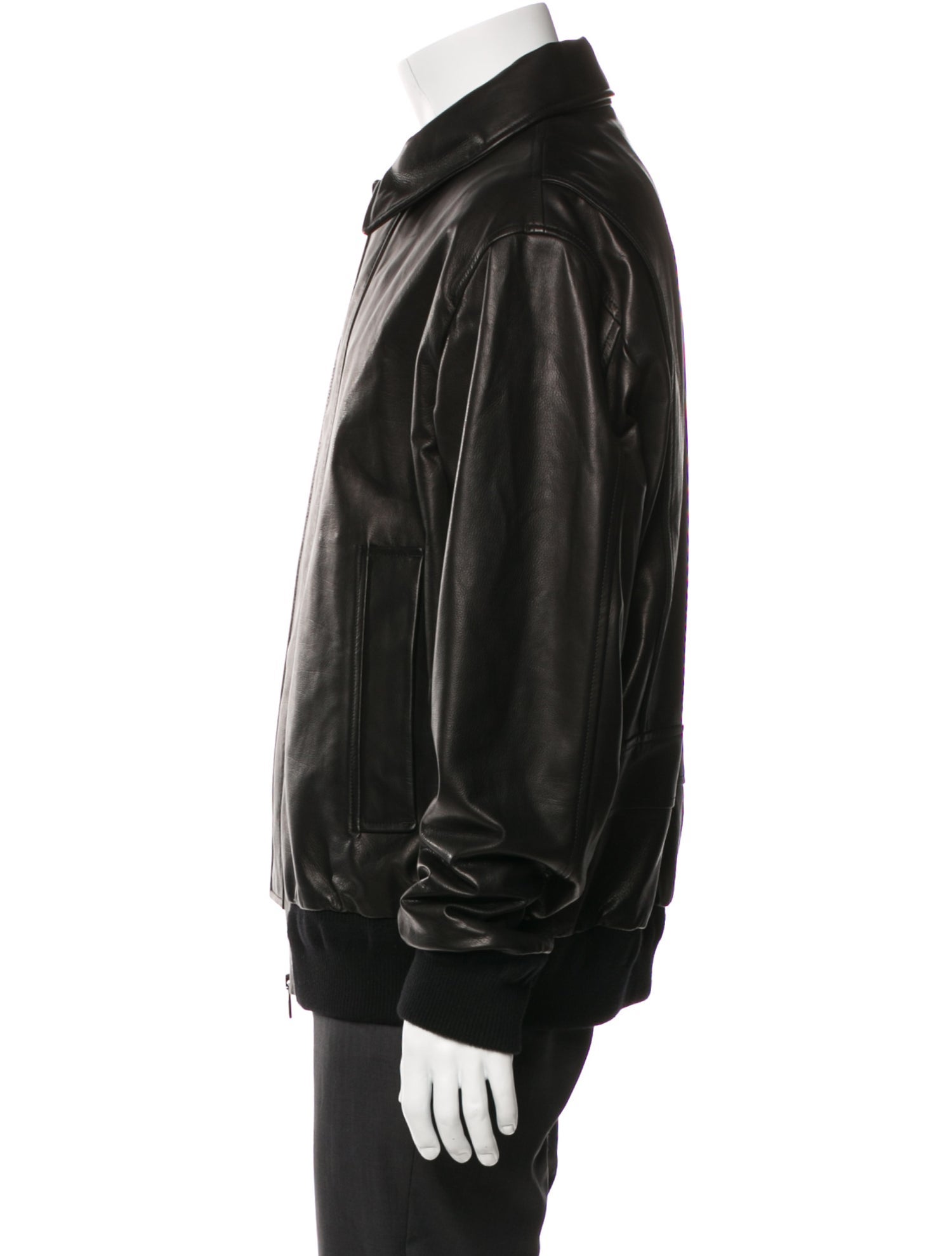 Loro Piana Calf Leather Bomber Jacket