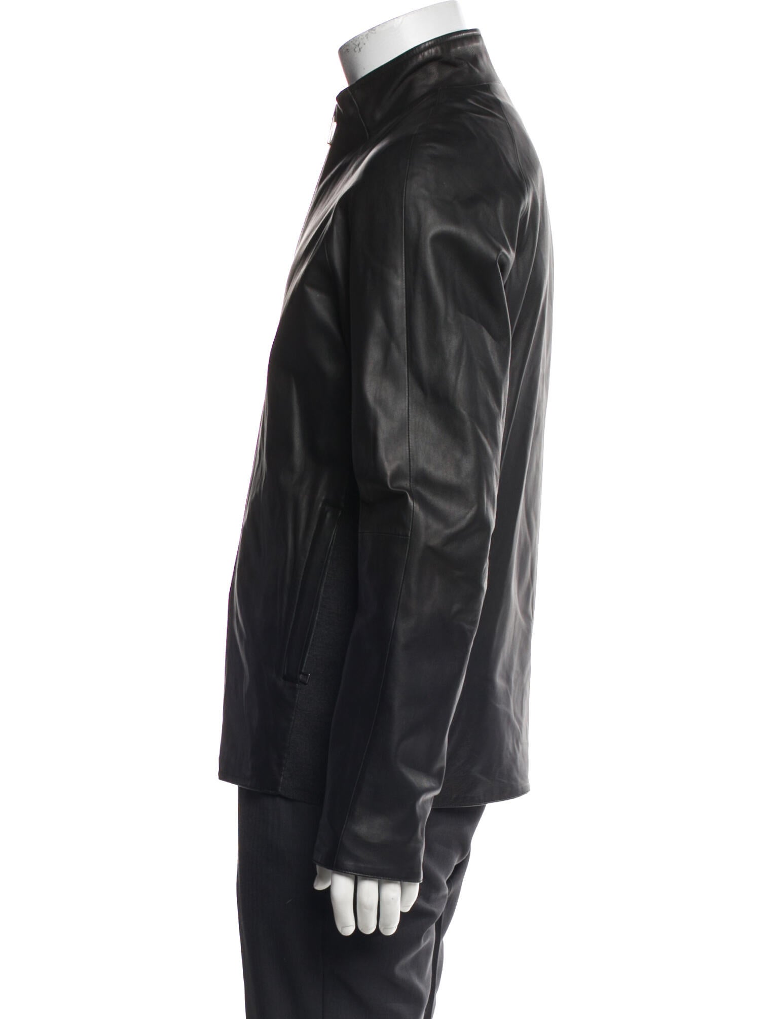 Loro Piana Reversible Green Storm System Lambskin Moto Jacket