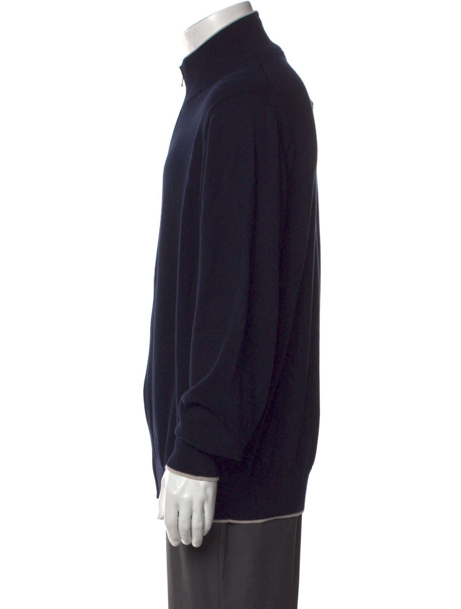 Loro Piana Cashmere Mock Neck Cardigan