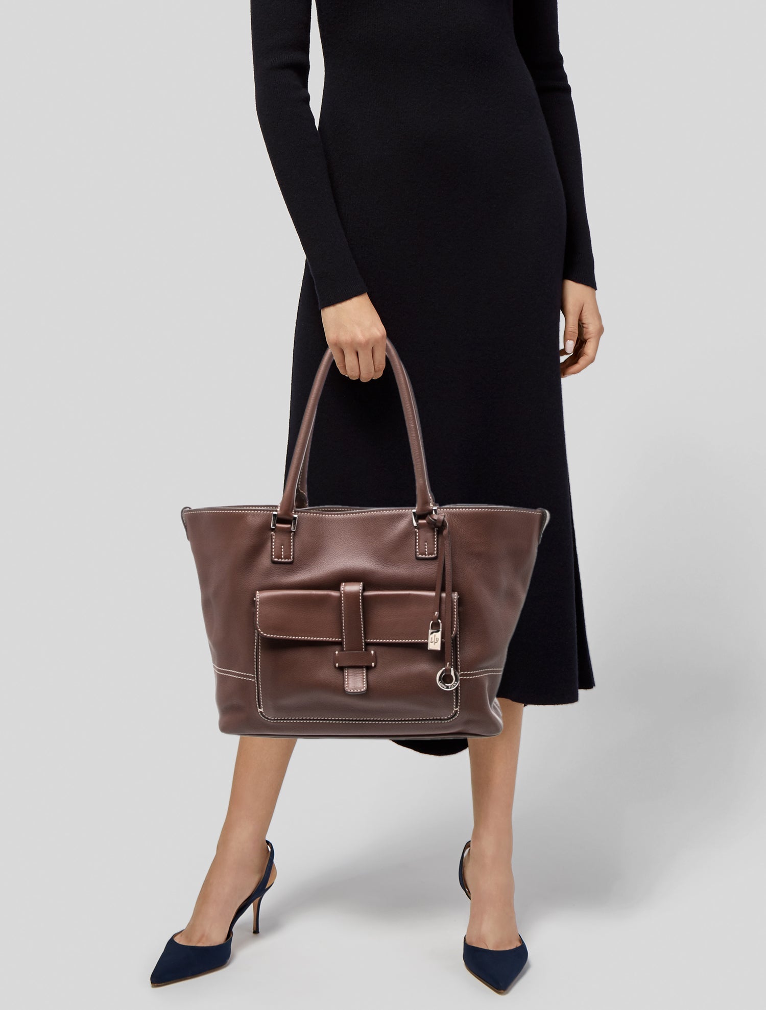 Loro Piana Leather Top Handle Bag