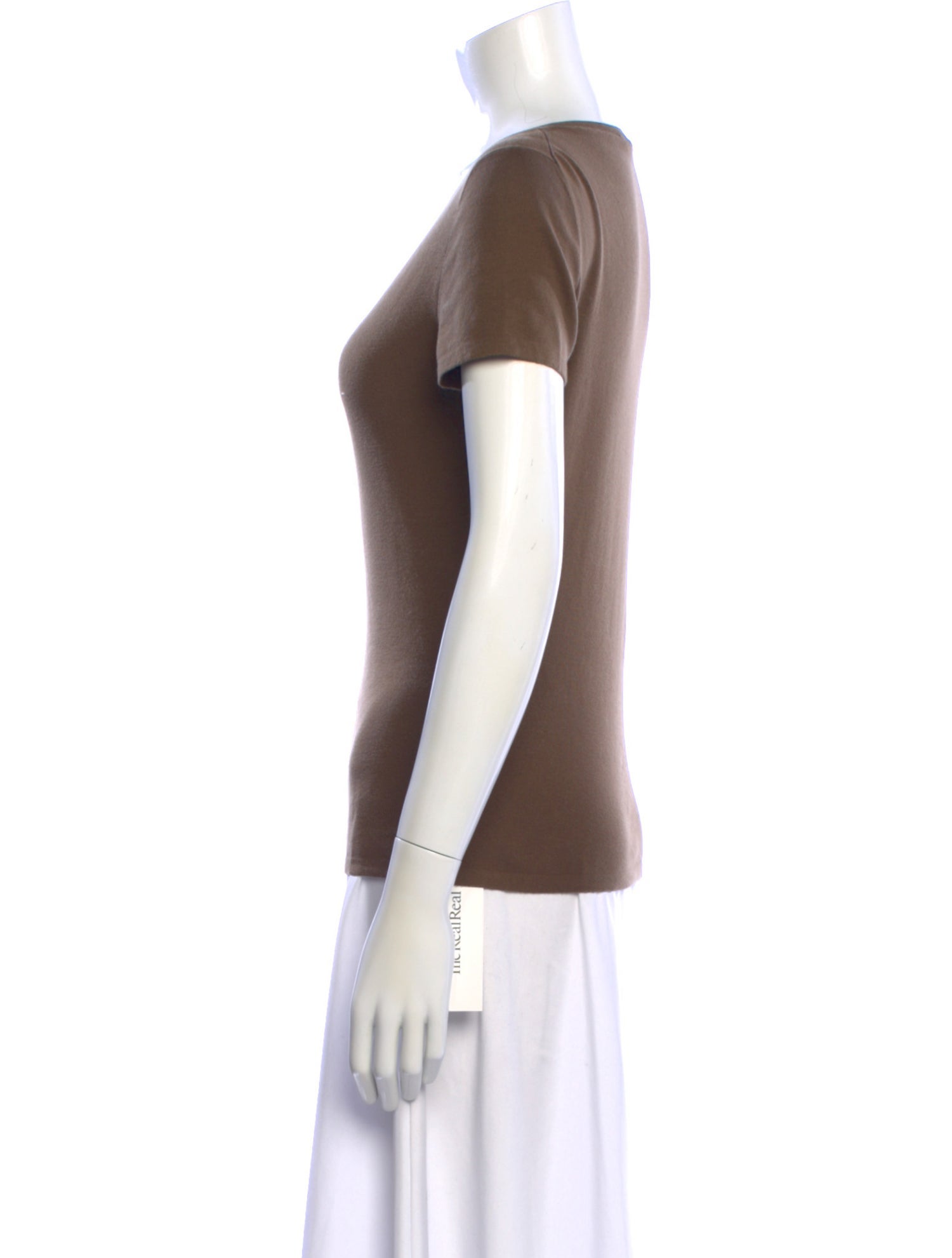 Loro Piana Scoop Neck Short Sleeve Top