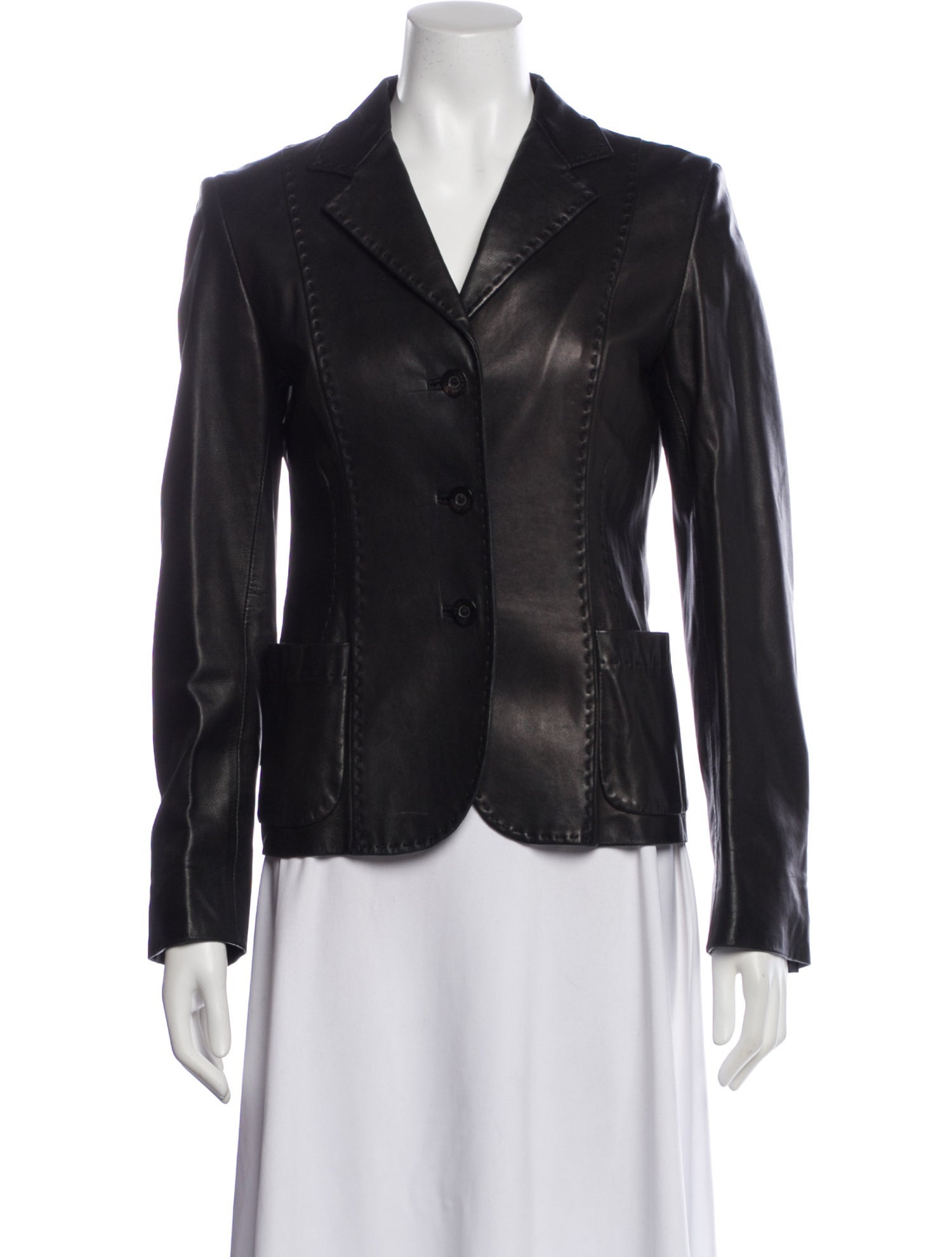 Loro Piana Leather Blazer