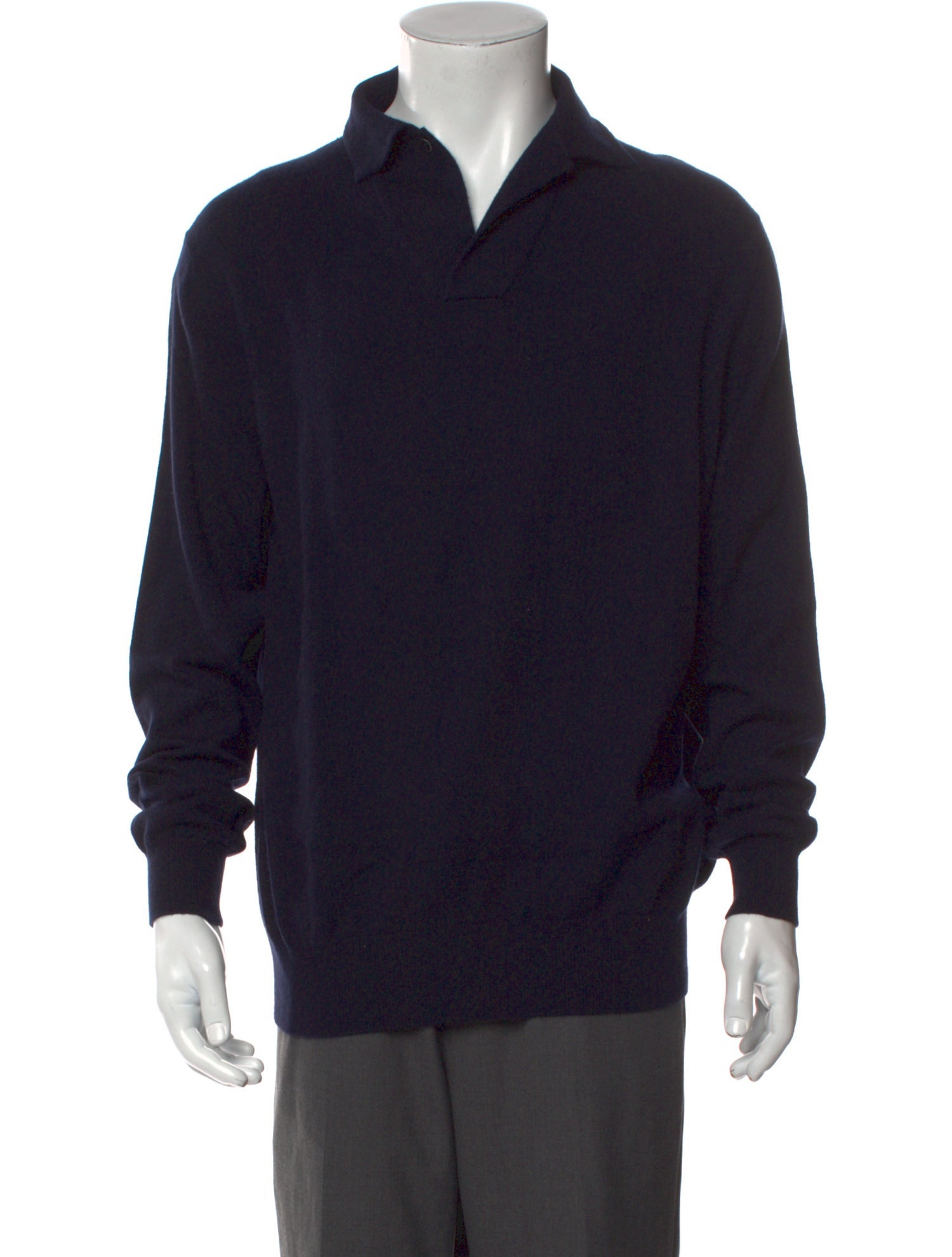 Loro Piana Baby Cashmere Collar Polo Sweater