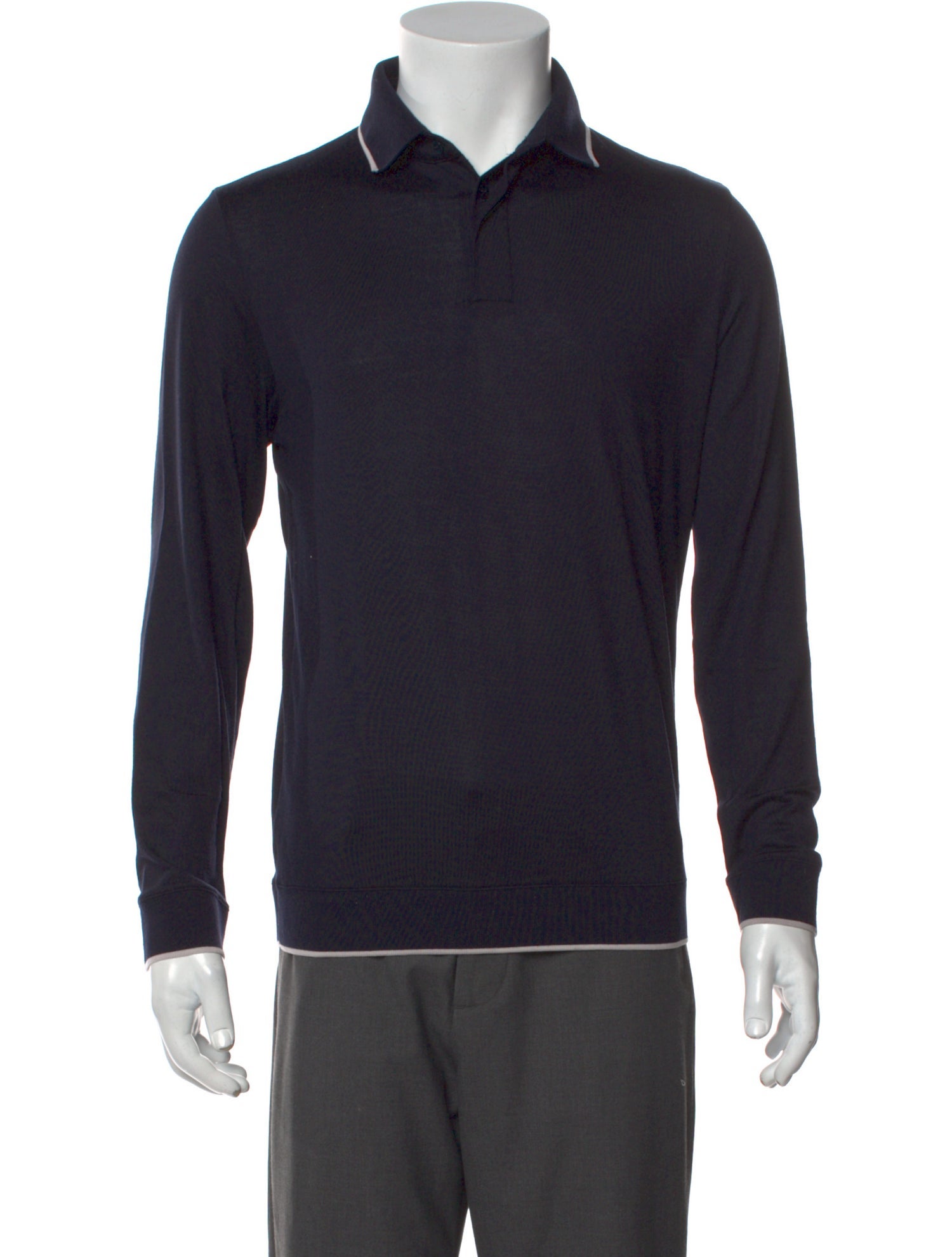 Loro Piana Virgin Wool Collar Polo Shirt