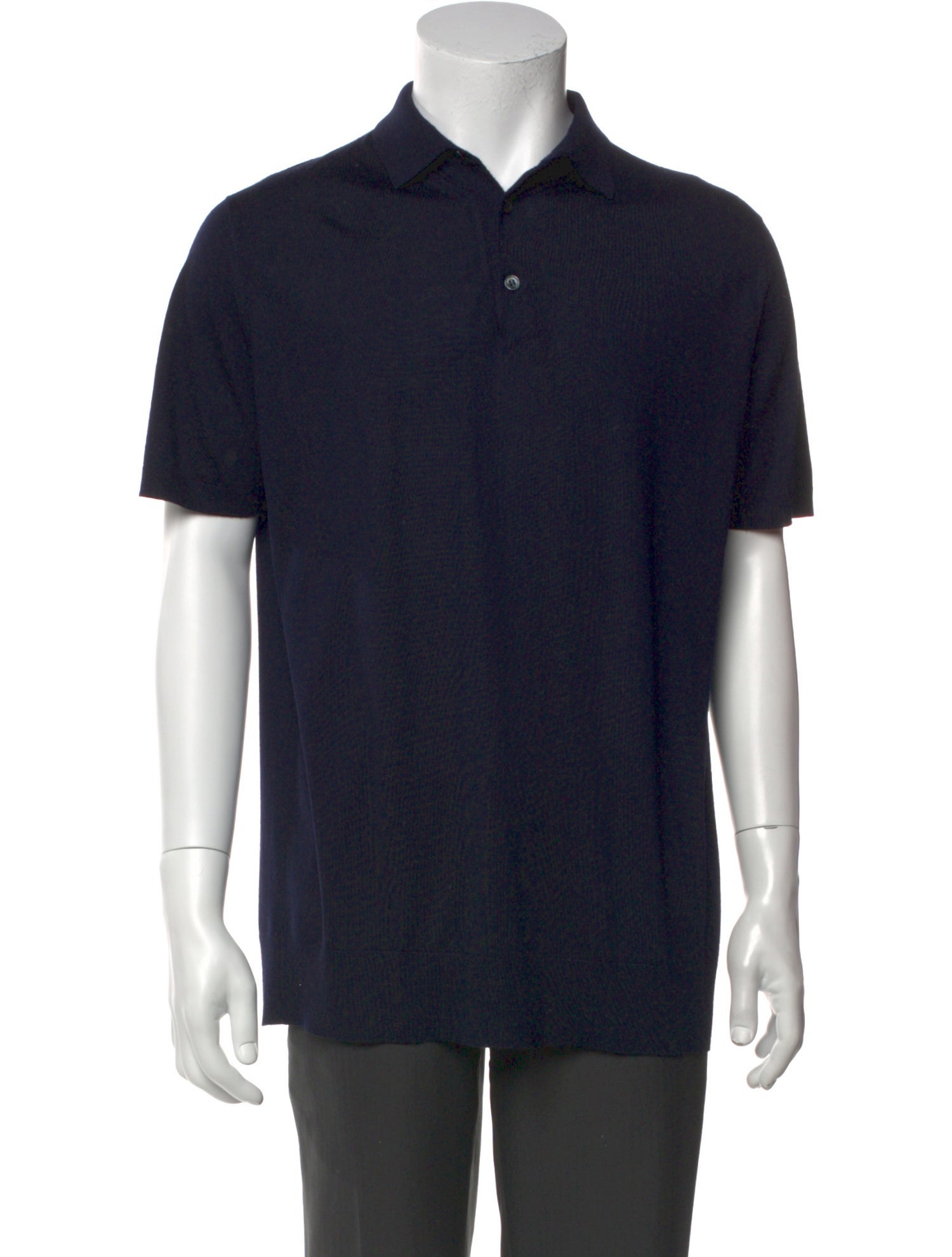 Loro Piana Virgin Wool Crew Neck Polo Shirt