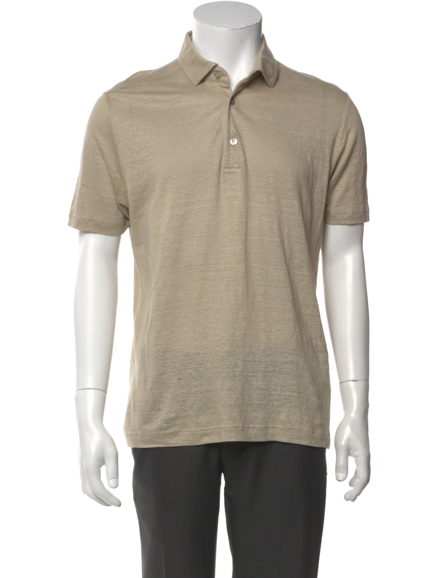 Loro Piana Linen V-Neck Polo Shirt