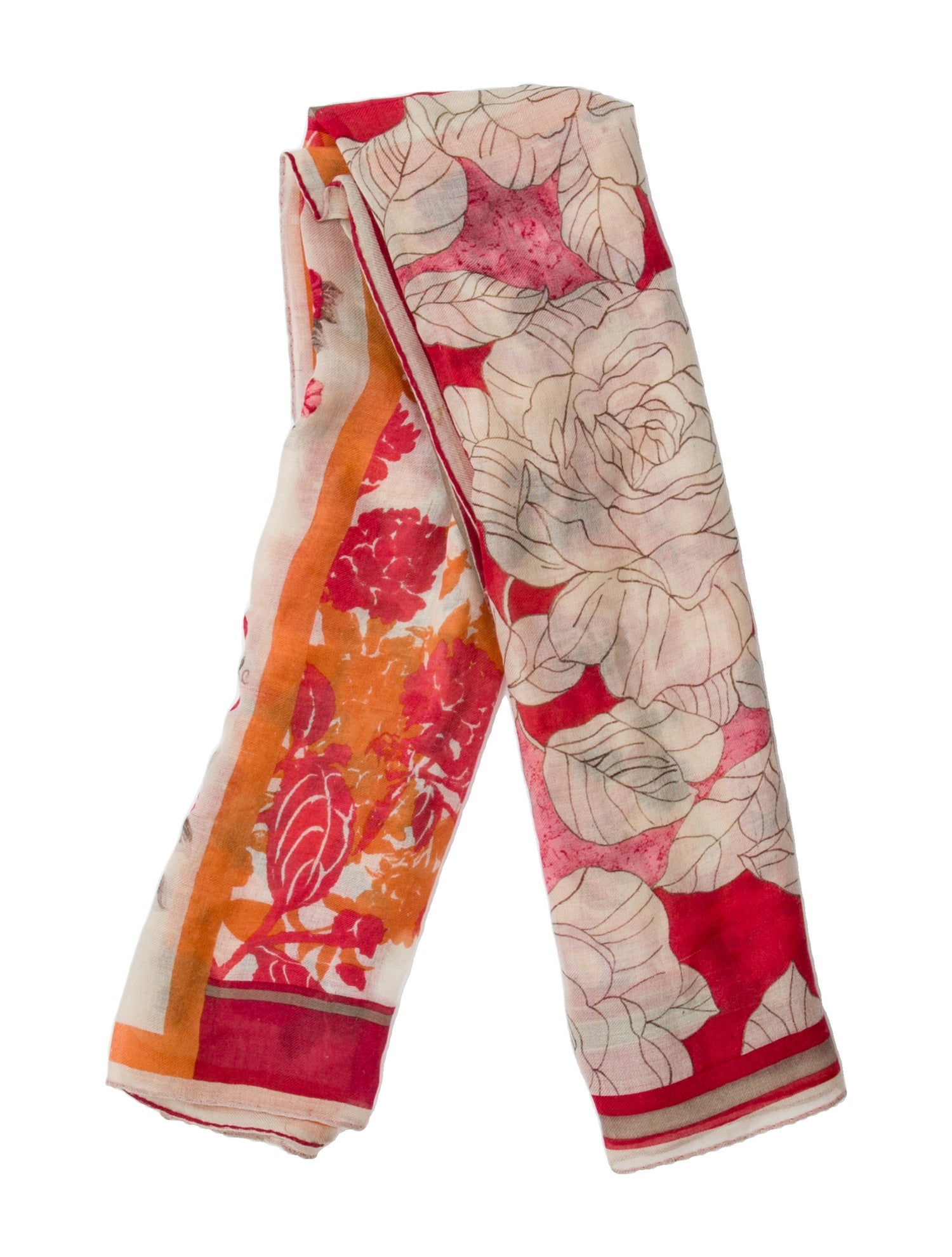 Loro Piana Cashmere Floral Print Shawl