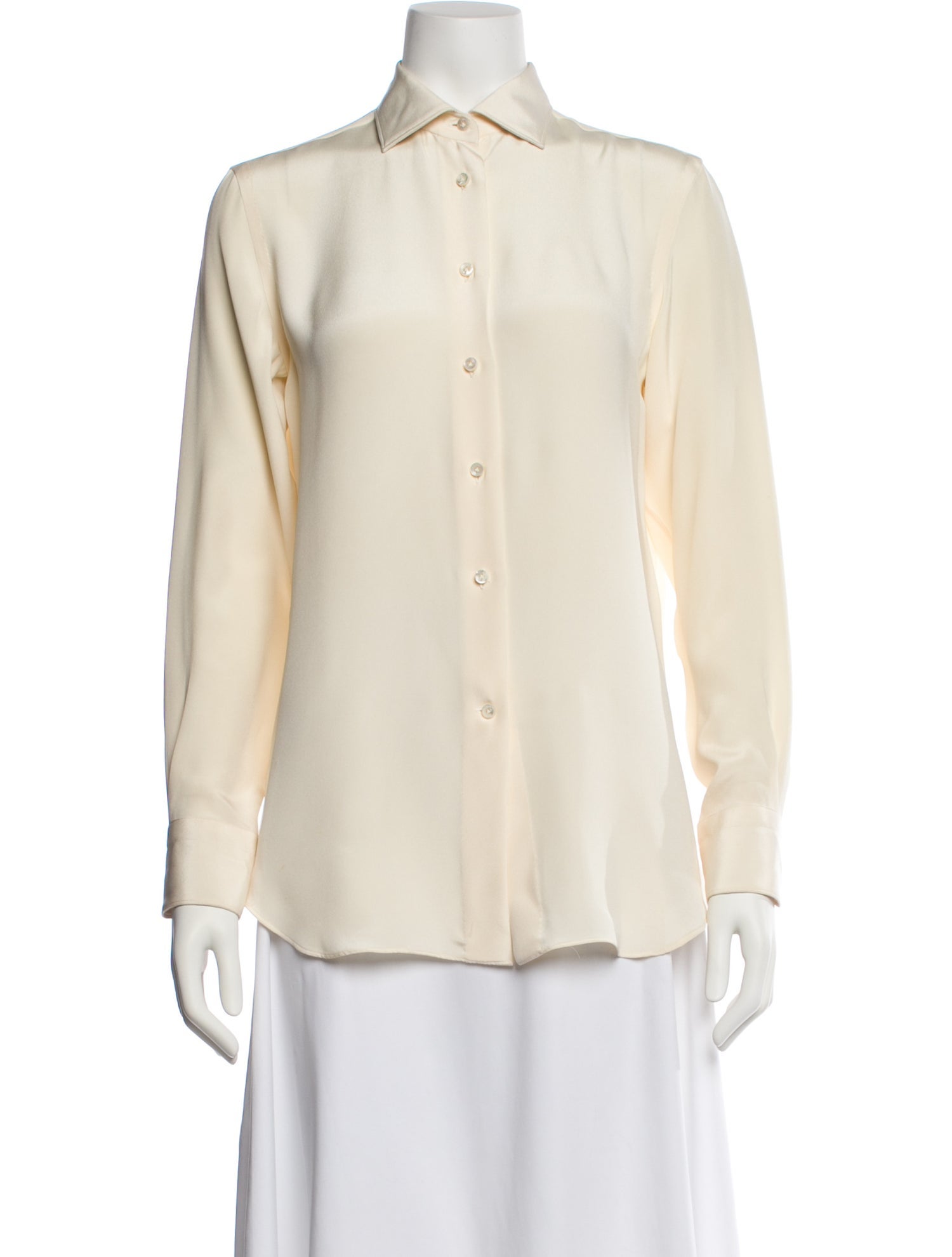 Loro Piana Silk Long Sleeve Blouse