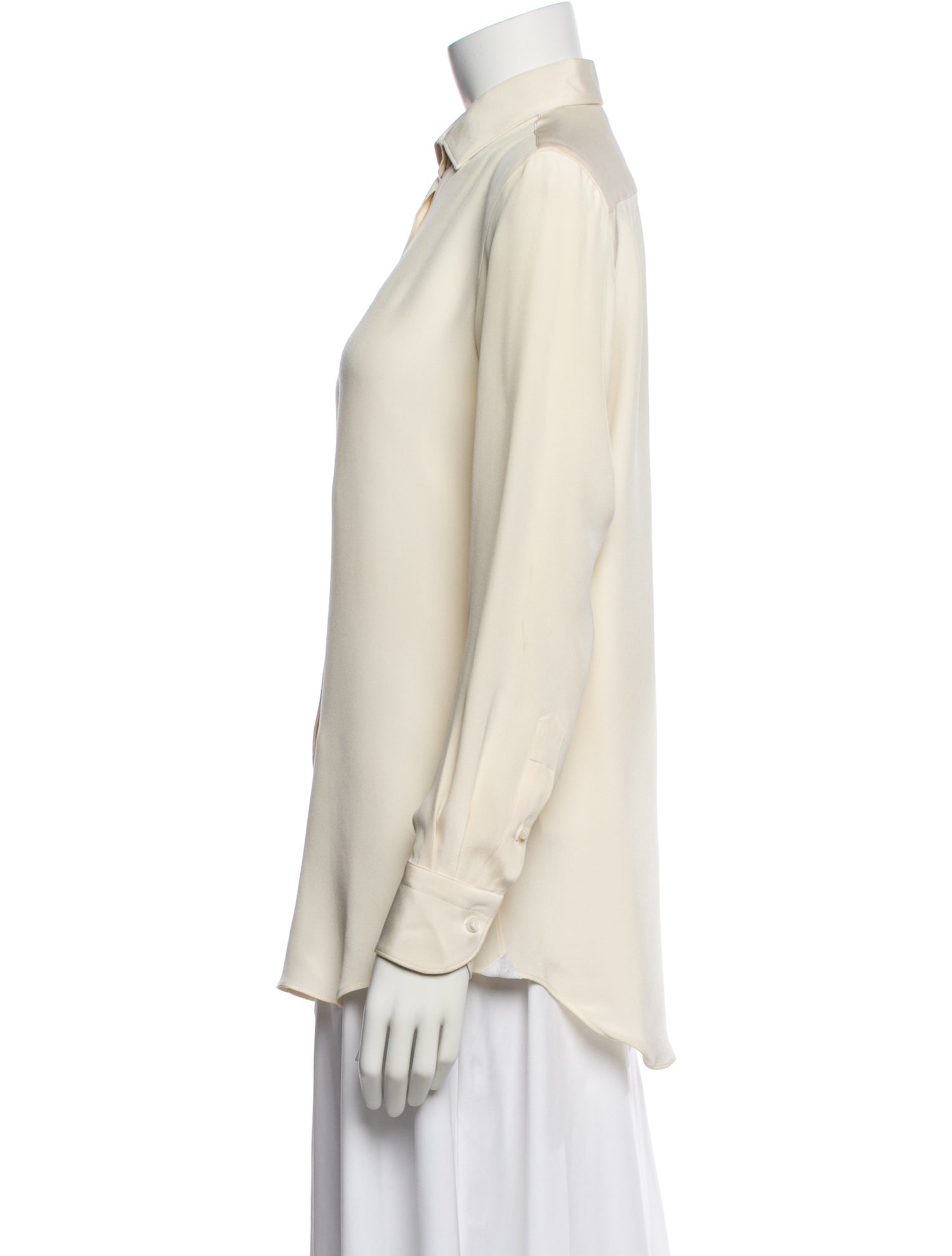 Loro Piana Silk Long Sleeve Blouse