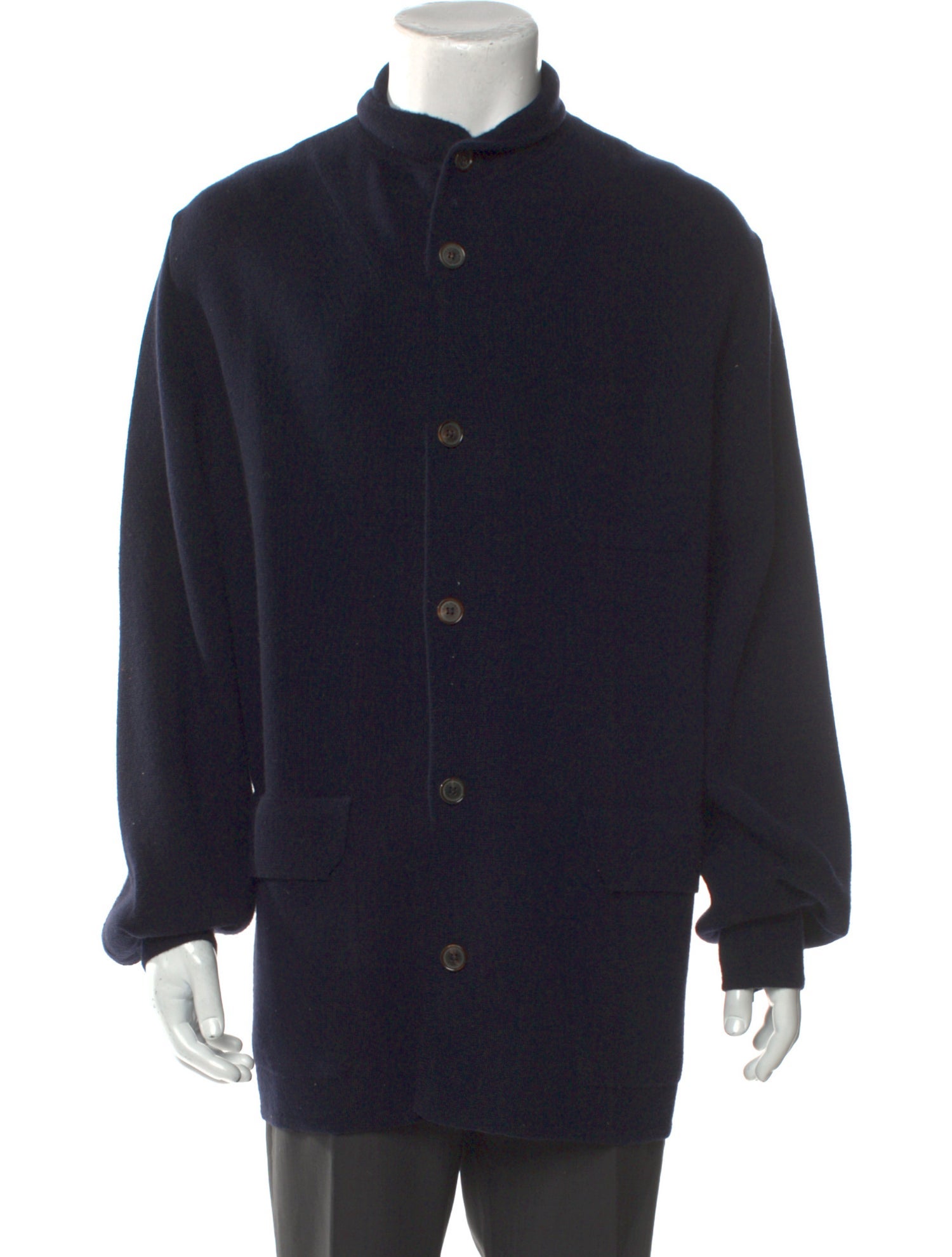 Loro Piana Cashmere Mock Neck Cardigan