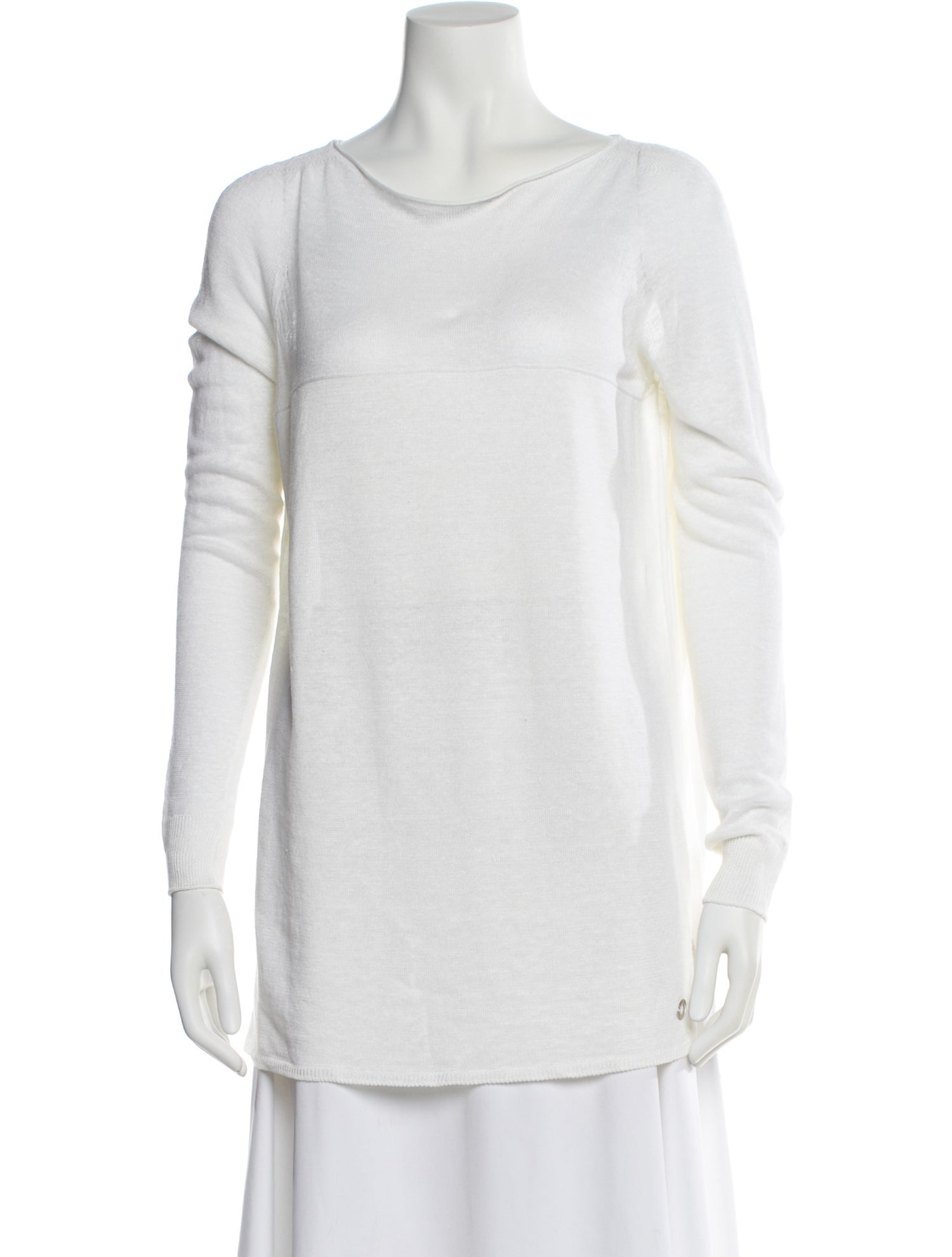 Loro Piana Linen Bateau Neckline Top
