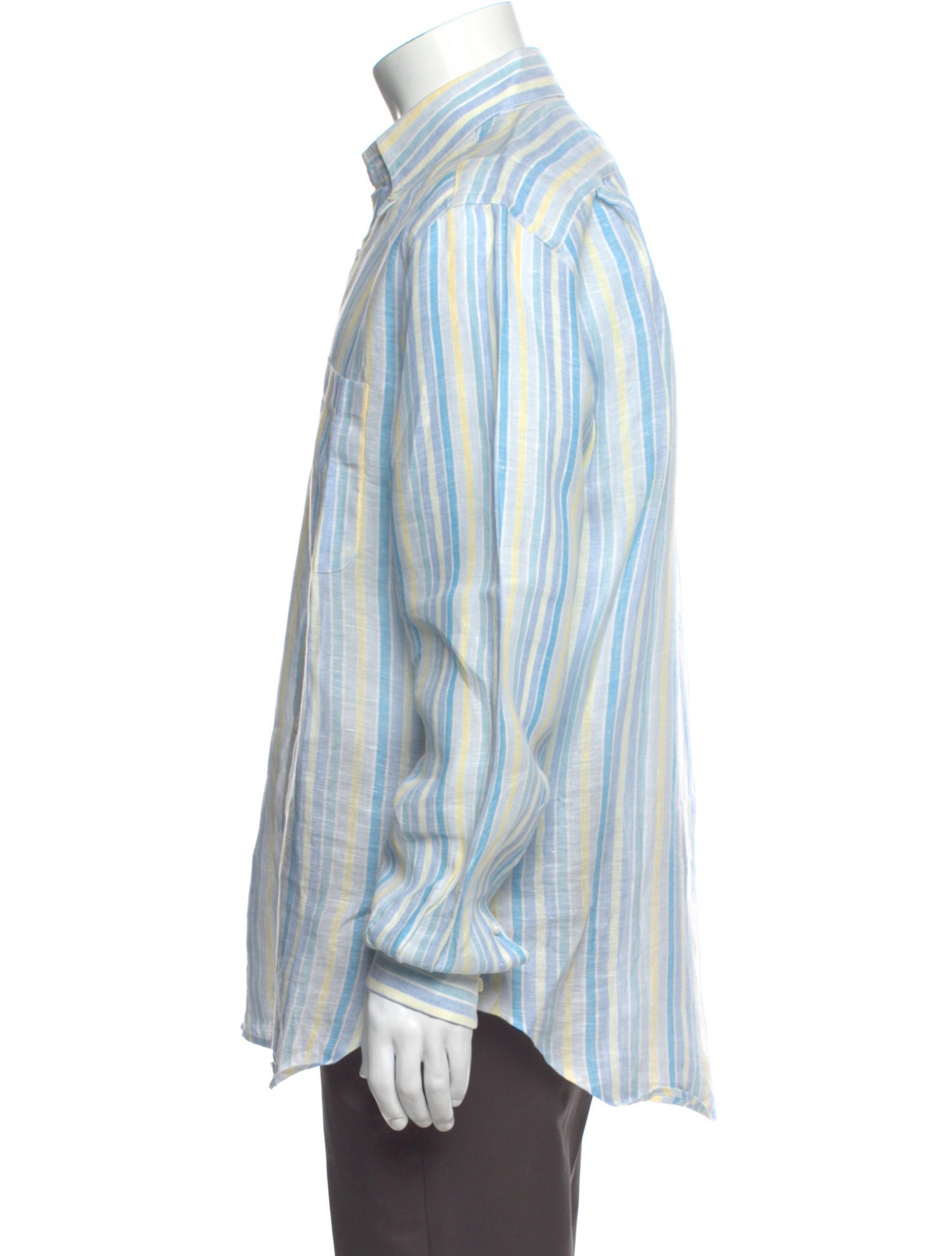Loro Piana Linen Striped Dress Shirt