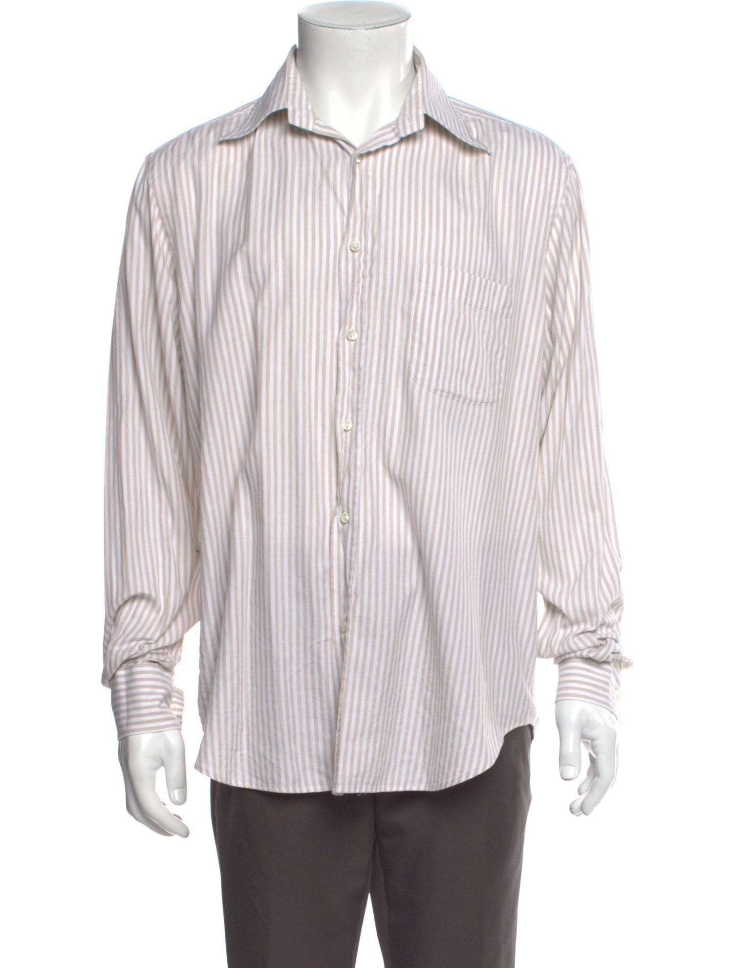 Loro Piana Striped Long Sleeve Dress Shirt
