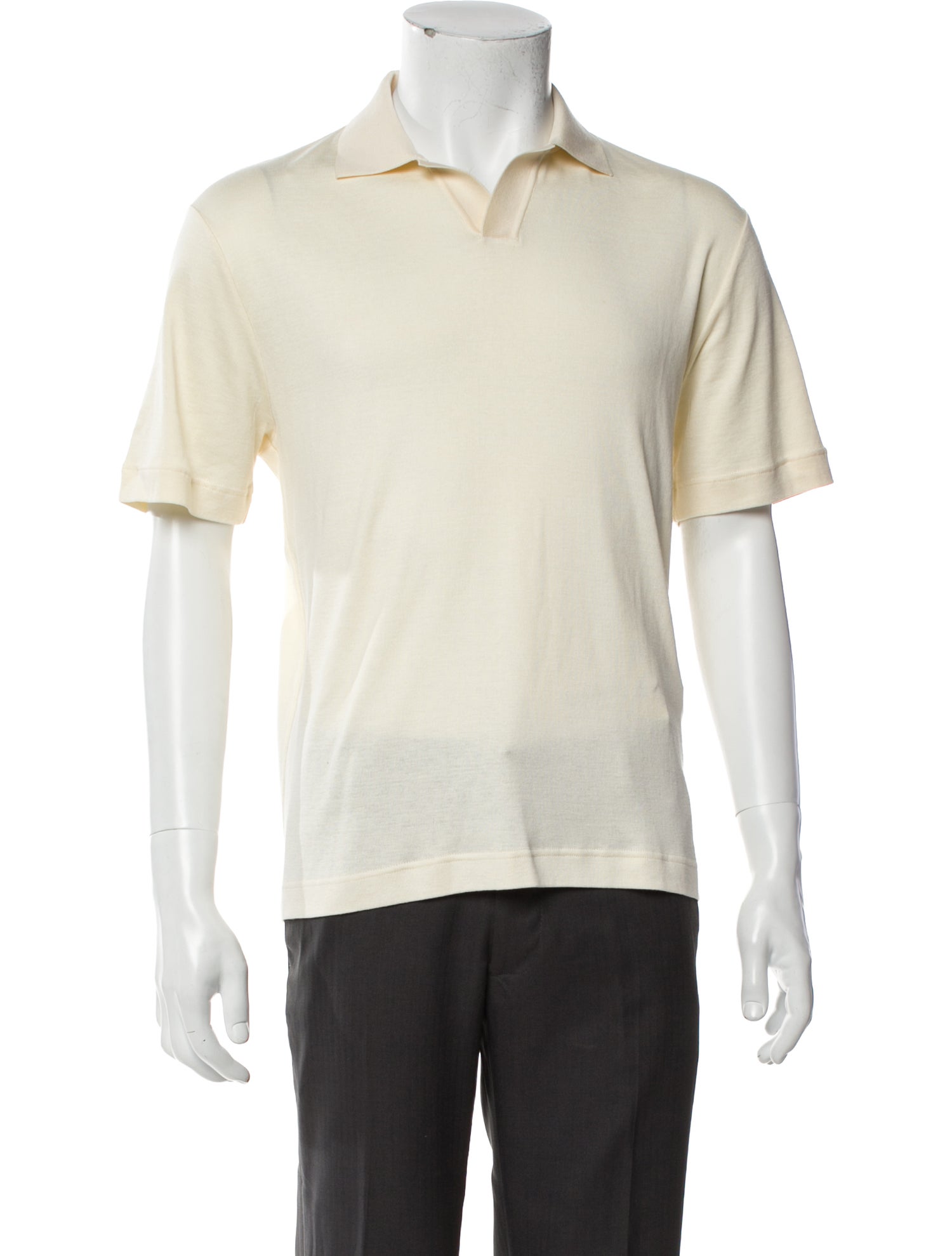Loro Piana Silk Collar Polo Shirt