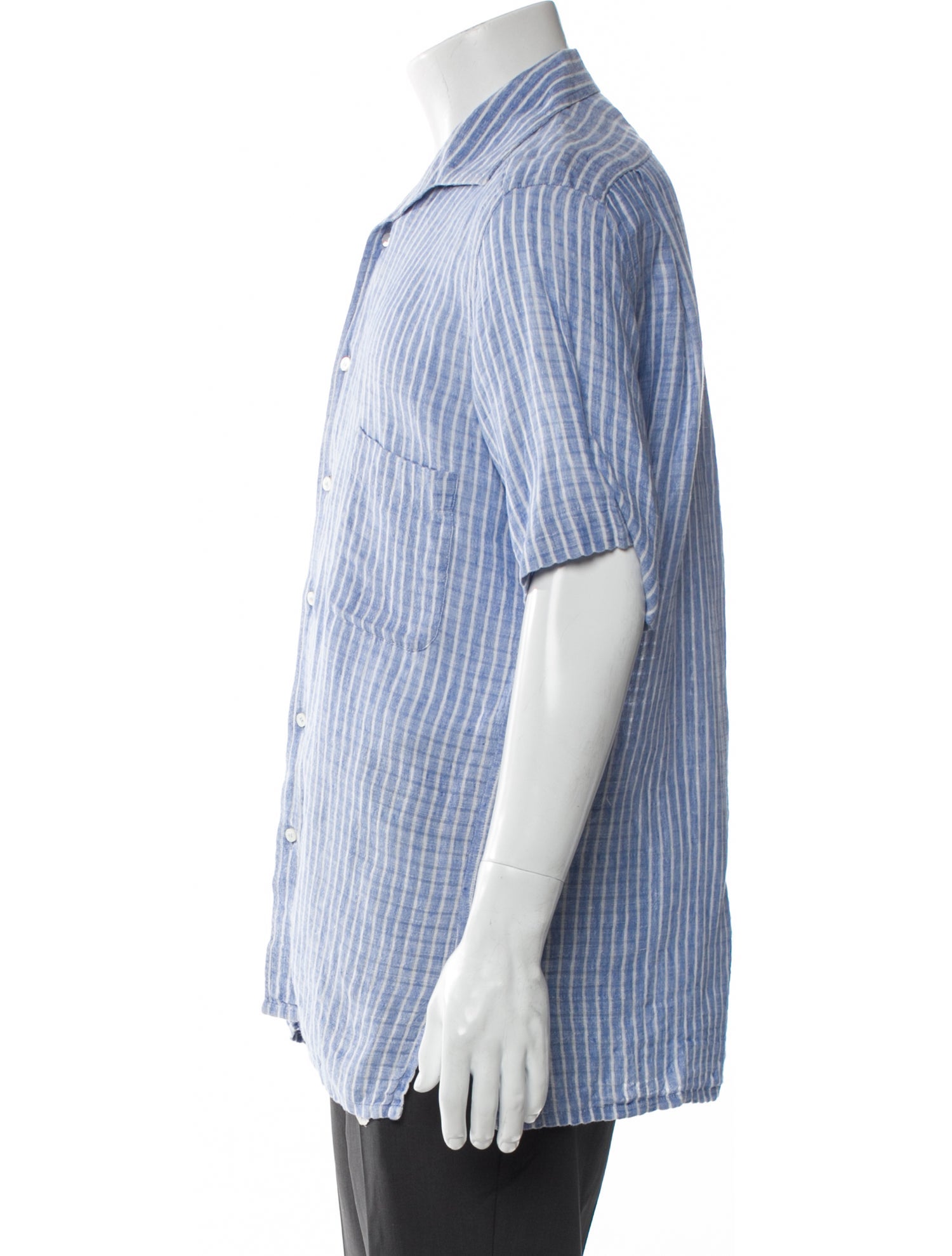 Loro Piana Linen Plaid Print Shirt