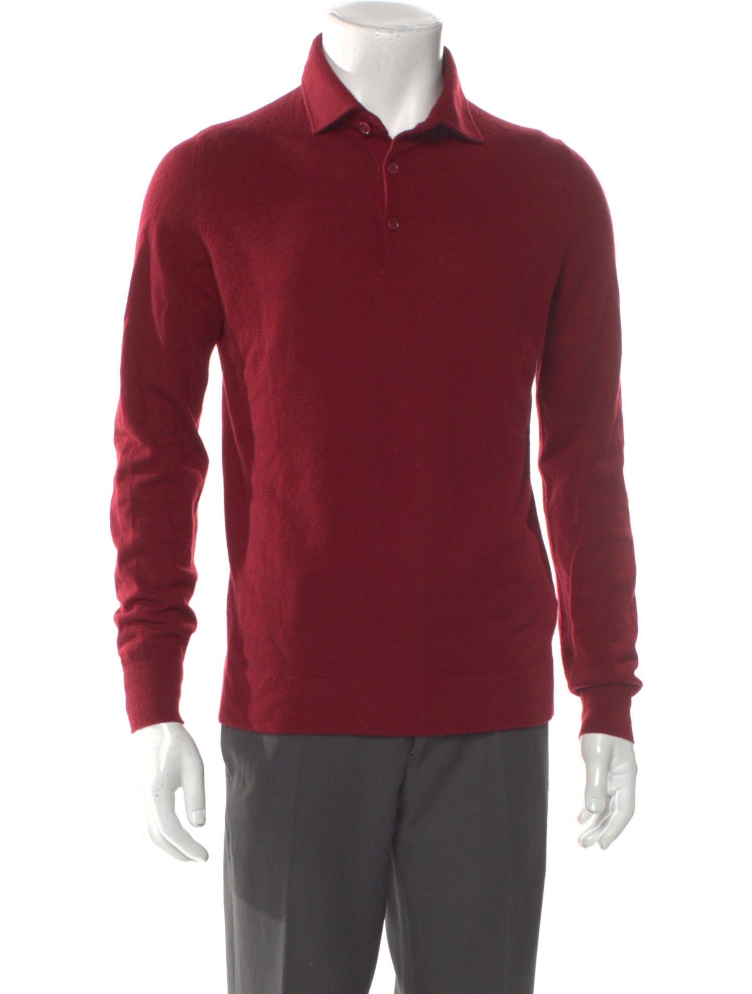 Loro Piana Baby Cashmere Collar Polo Sweater