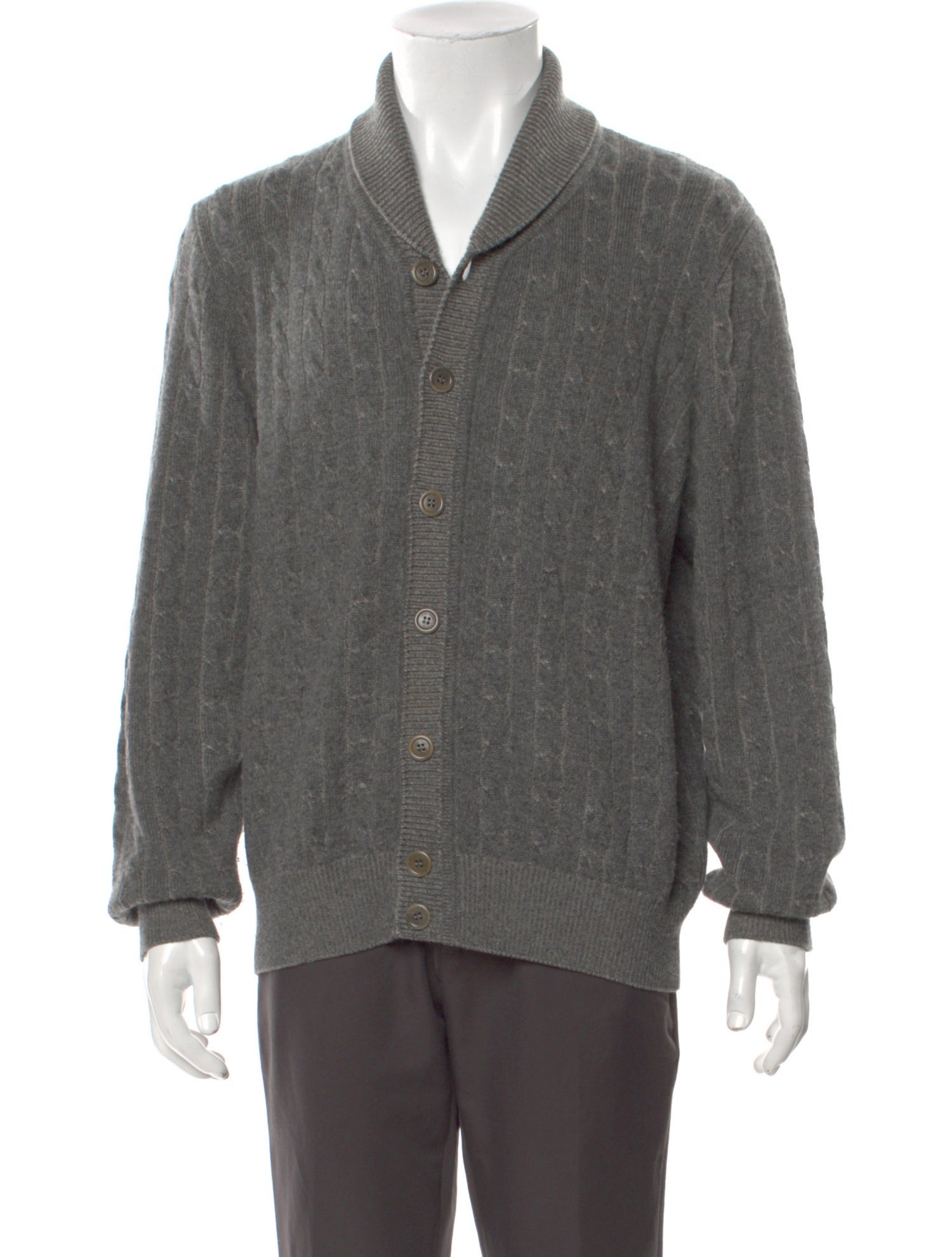Loro Piana Cashmere Mock Neck Cardigan