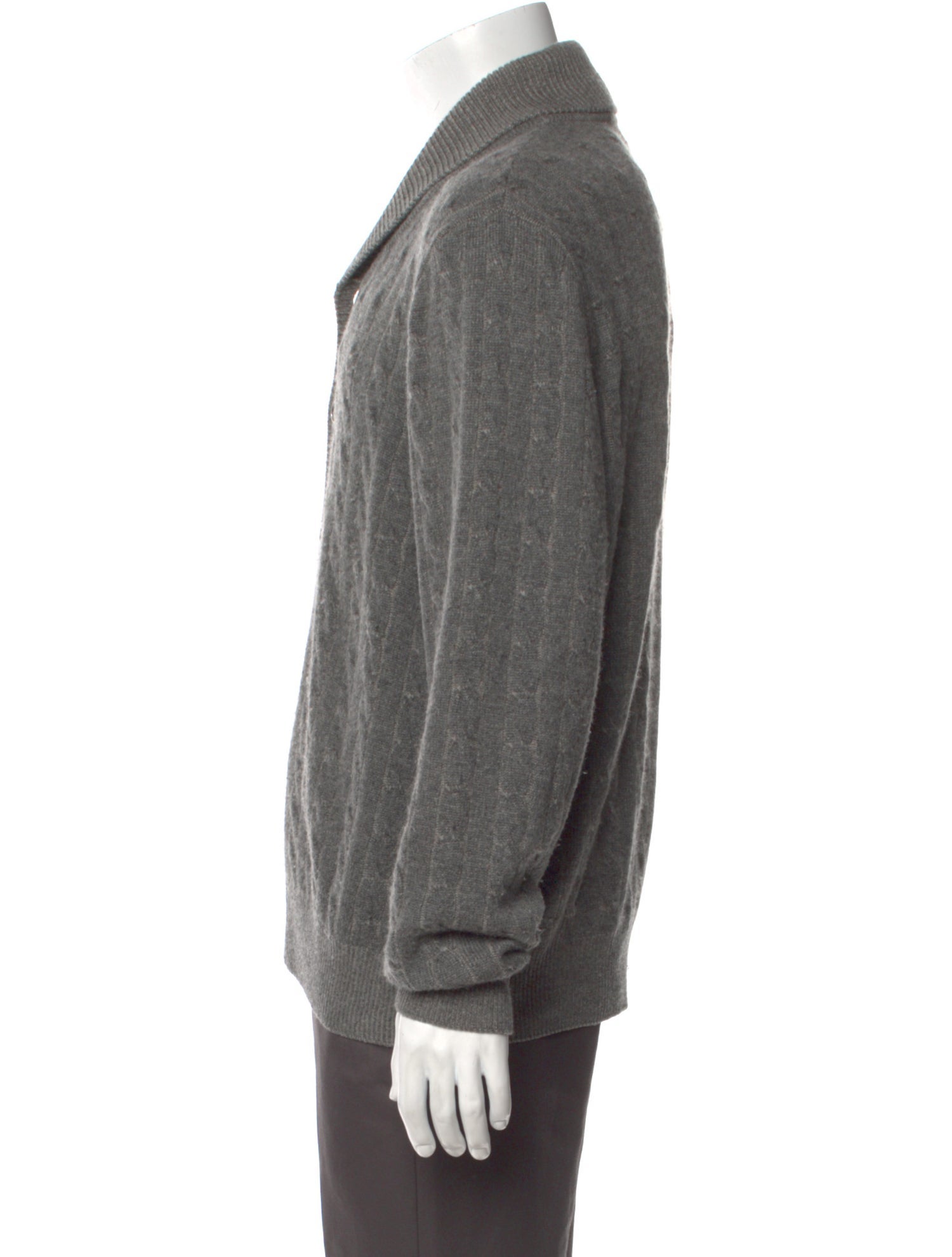 Loro Piana Cashmere Mock Neck Cardigan