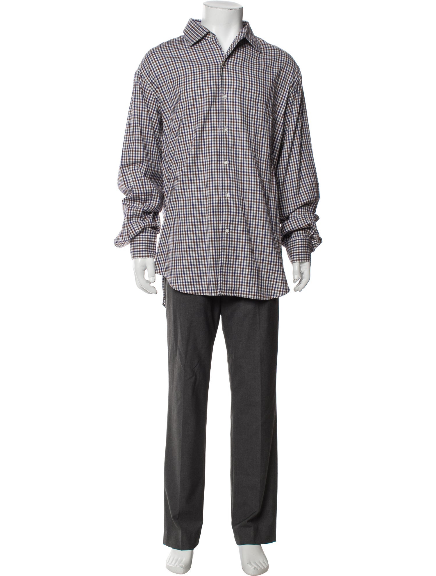 Loro Piana Andre Plaid Print Shirt w/ Tags