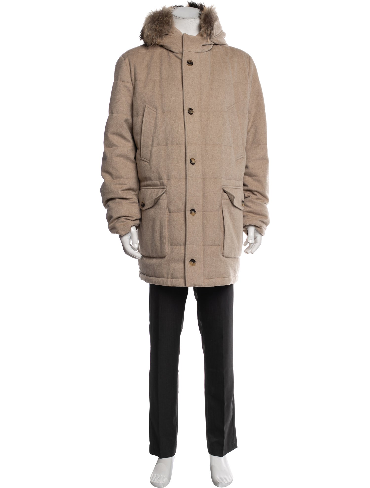 Loro Piana Cashmere Green Storm System Cashmere Parka
