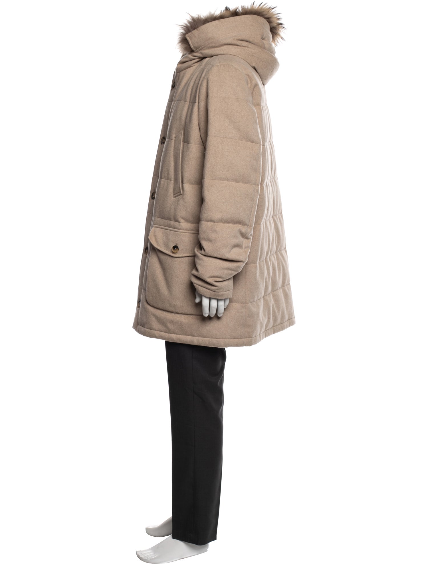 Loro Piana Cashmere Green Storm System Cashmere Parka