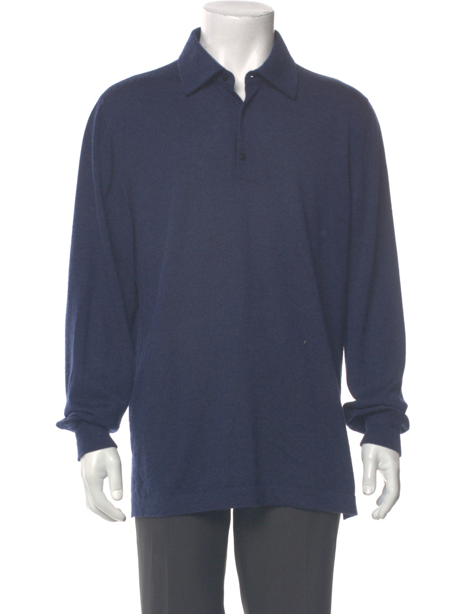Loro Piana Cashmere Mock Neck Polo Sweater