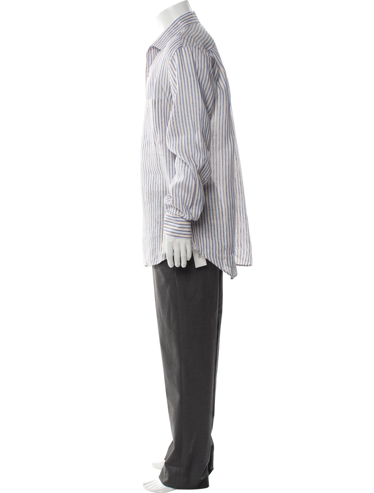 Loro Piana Linen Striped Dress Shirt