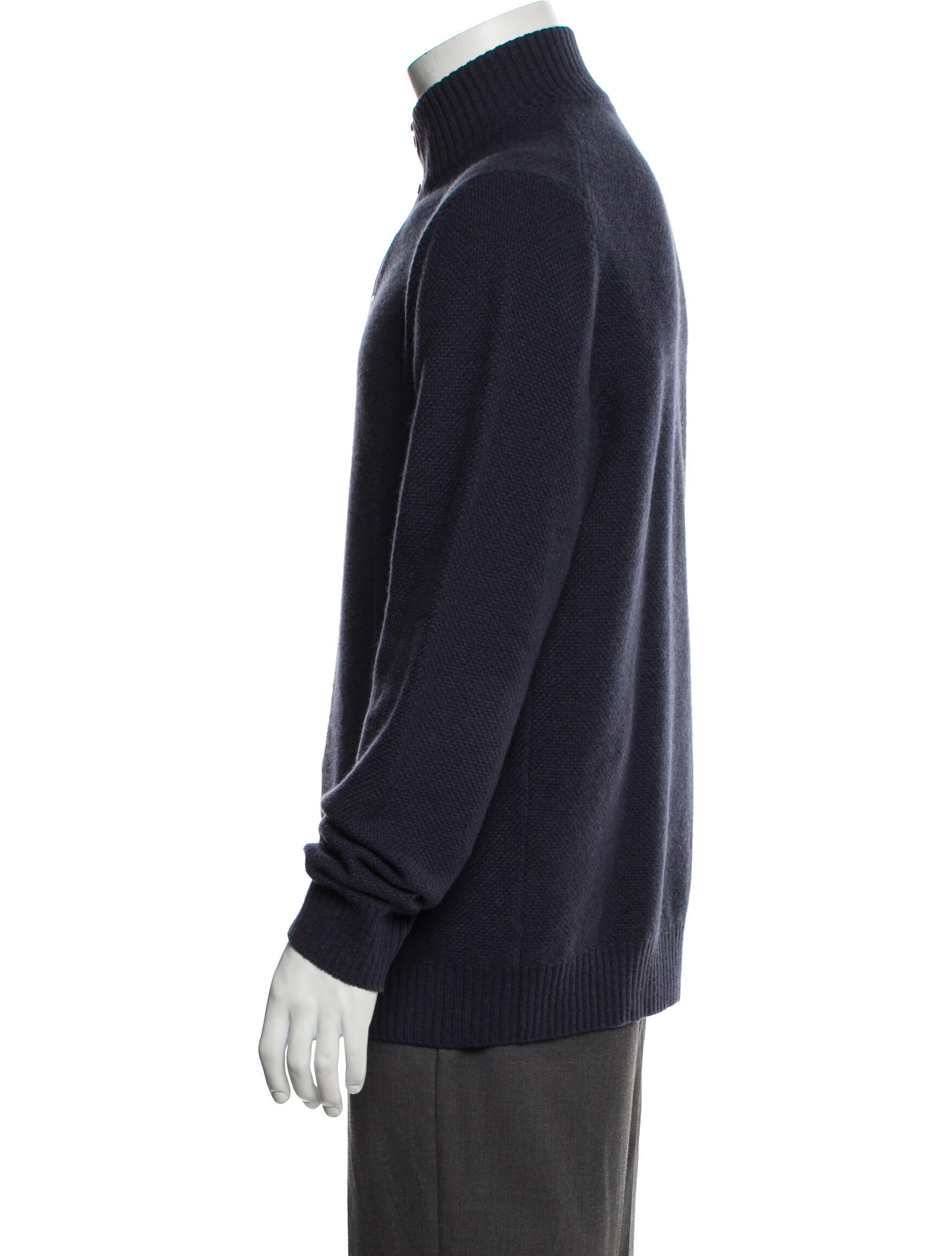 Loro Piana Baby Cashmere Turtleneck Polo Sweater