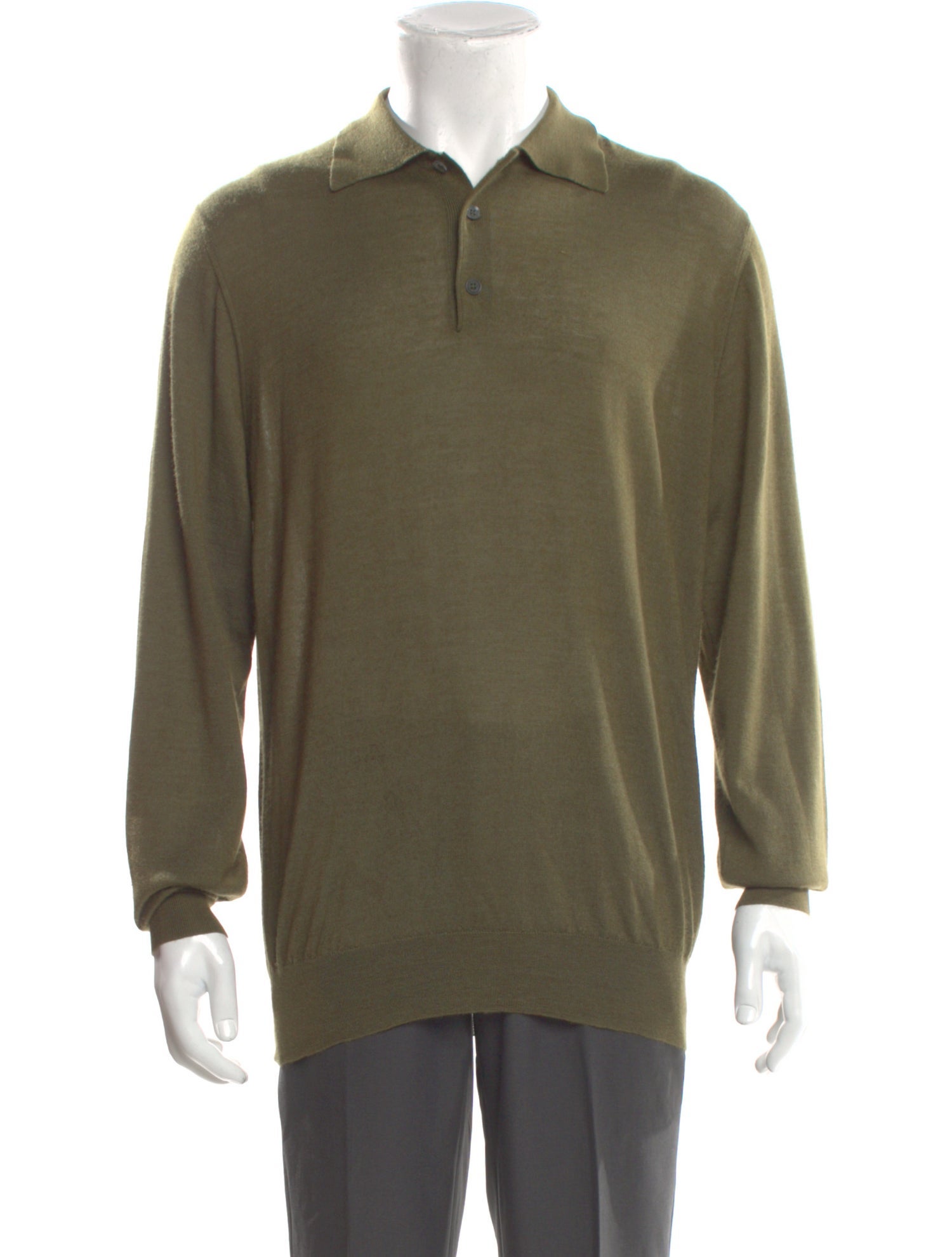 Loro Piana Cashmere Mock Neck Polo Sweater