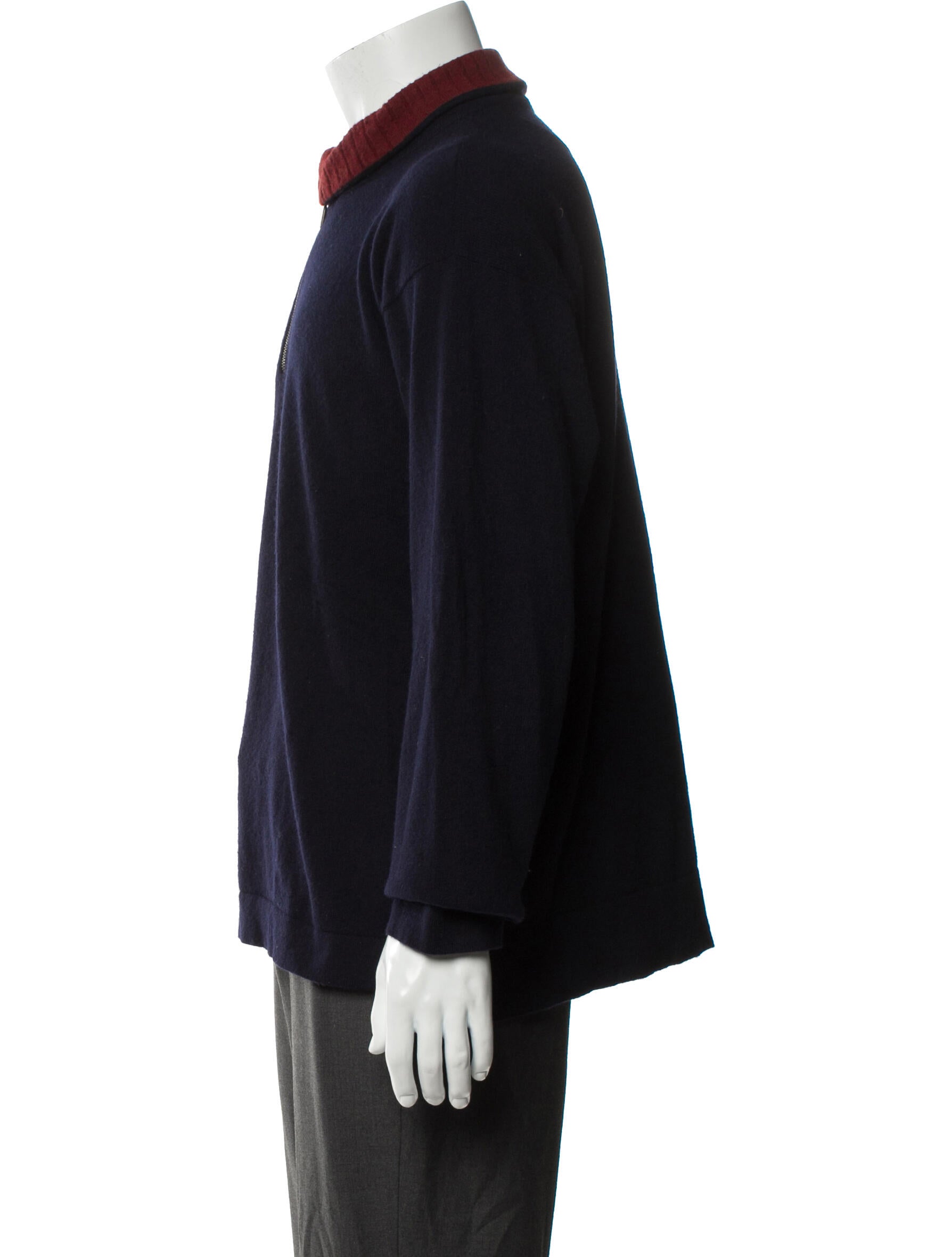 Loro Piana Cashmere Mock Neck Polo Sweater