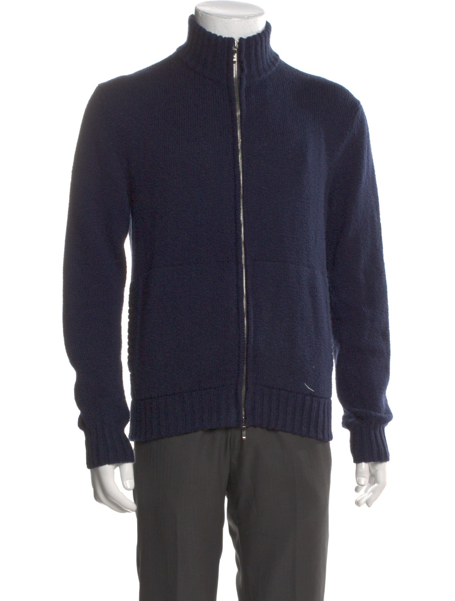Loro Piana Mock Neck Long Sleeve Cardigan
