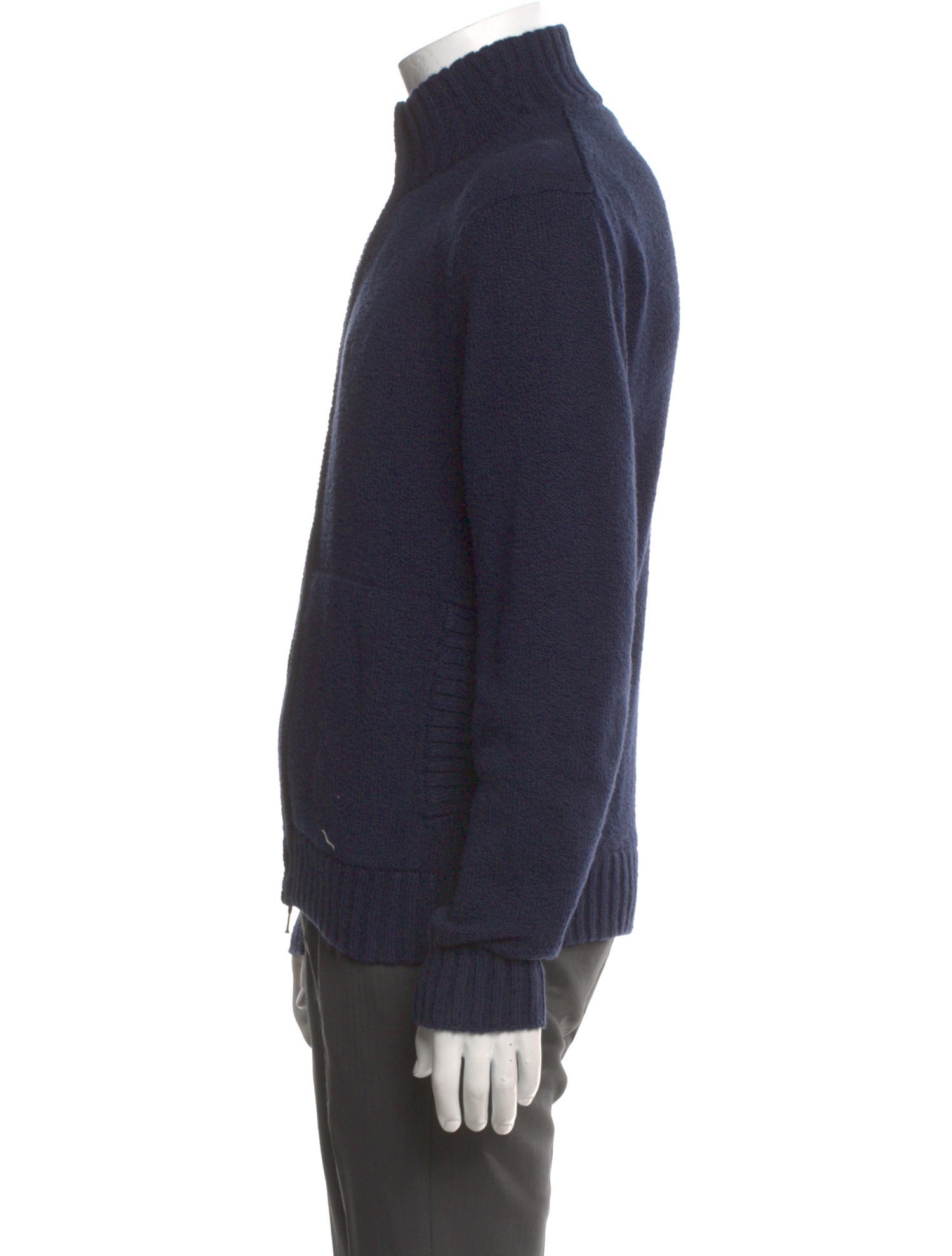 Loro Piana Mock Neck Long Sleeve Cardigan