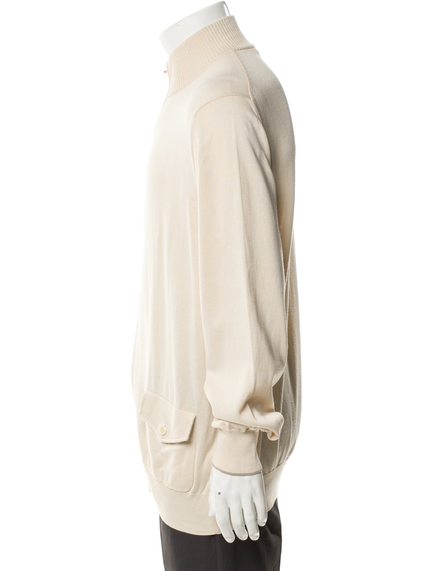 Loro Piana Mock Neck Long Sleeve Cardigan