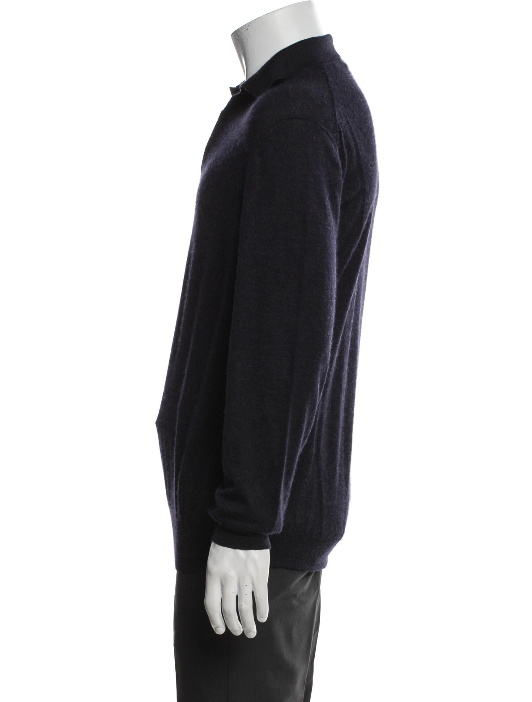 Loro Piana Cashmere Mock Neck Polo Sweater