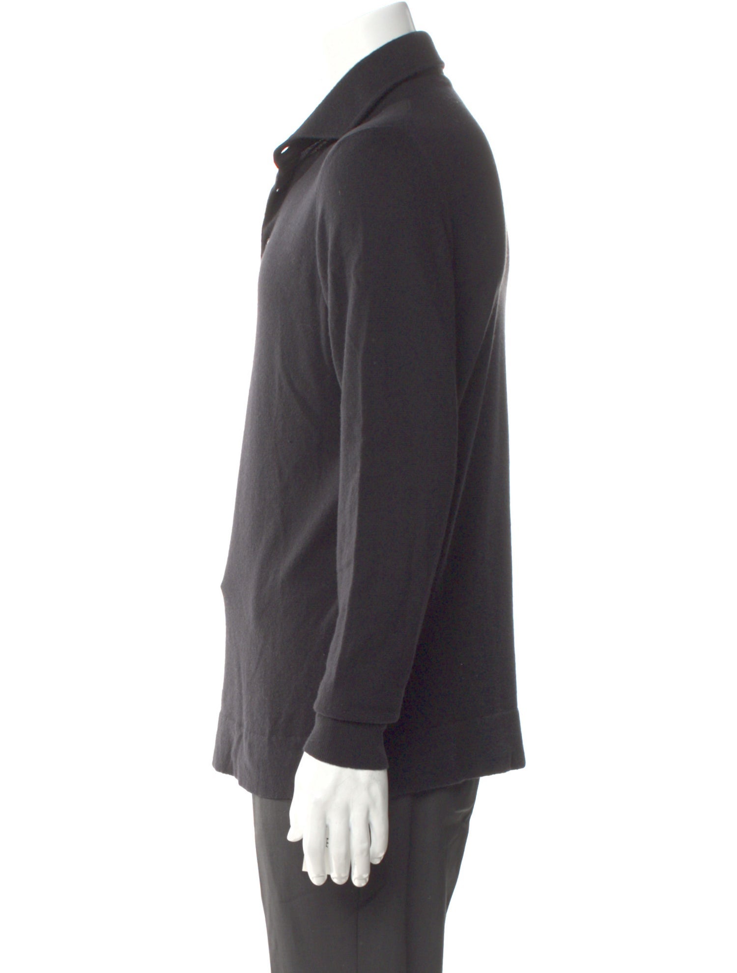 Loro Piana Cashmere Mock Neck Polo Sweater