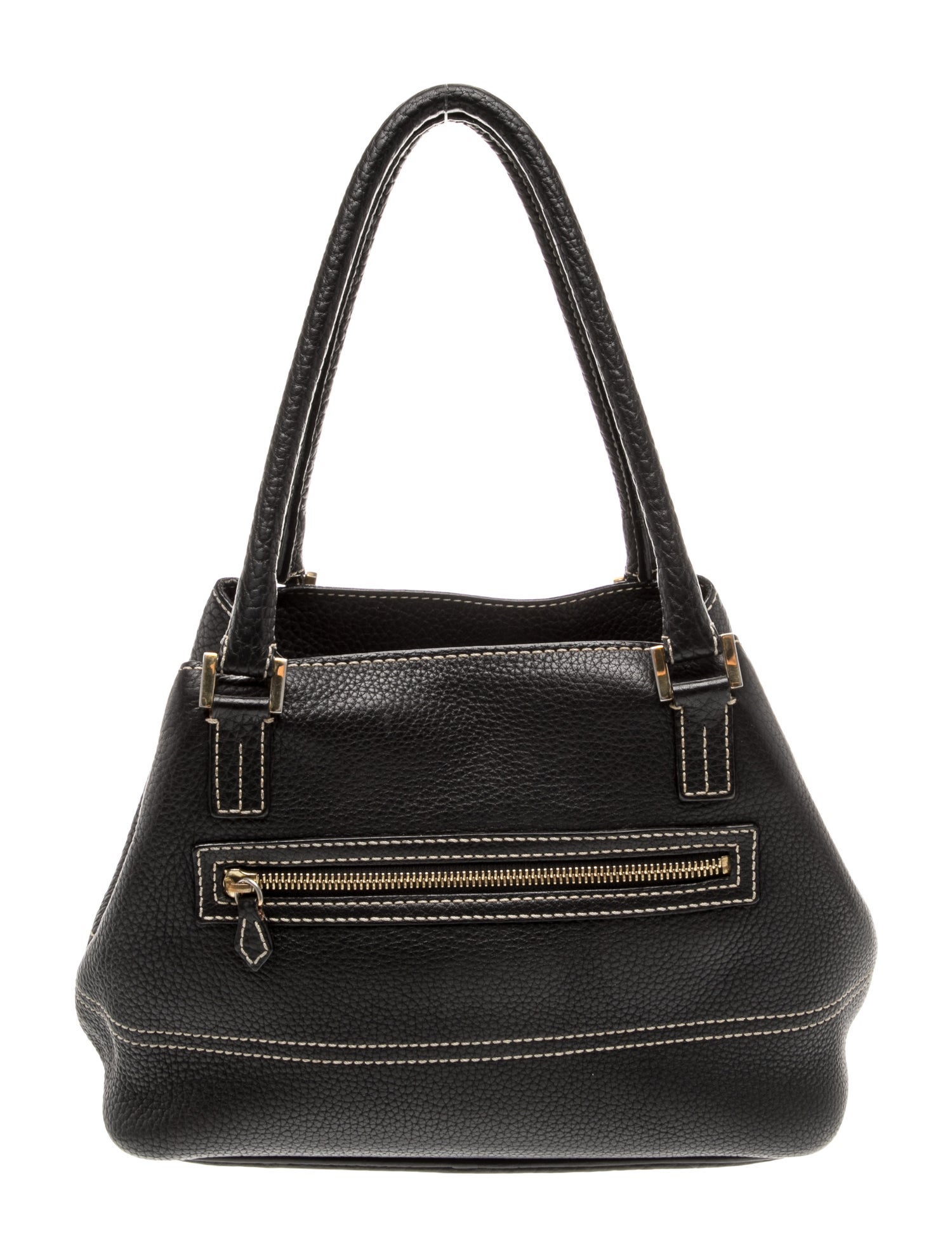 Loro Piana Leather Globe - Black Shoulder Bags, Handbags
