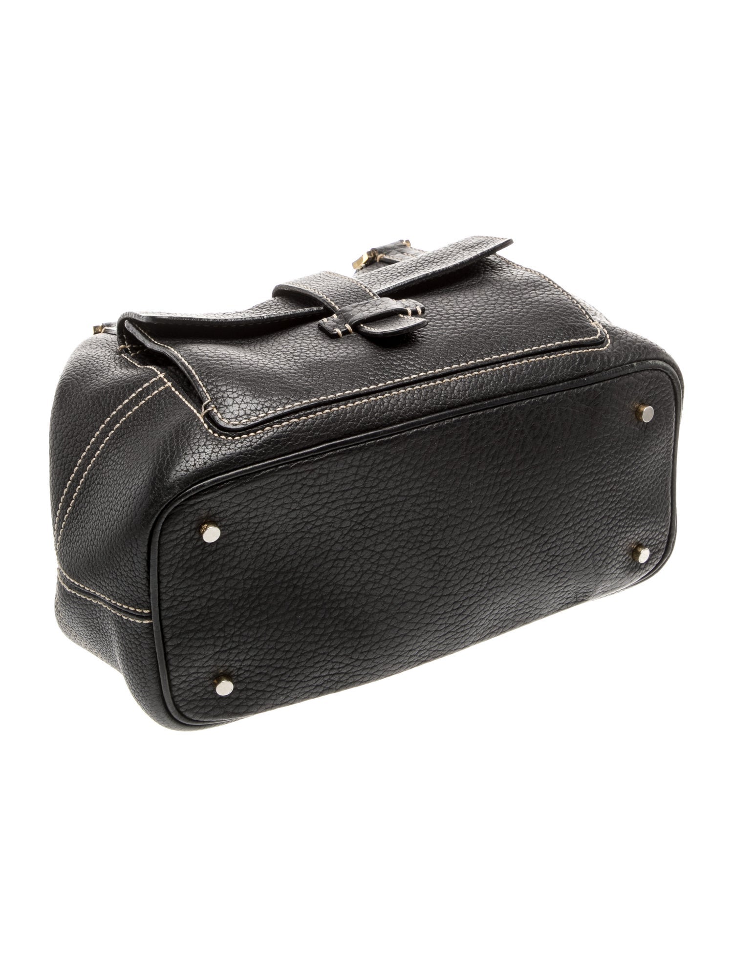 Loro Piana Leather Globe - Black Shoulder Bags, Handbags