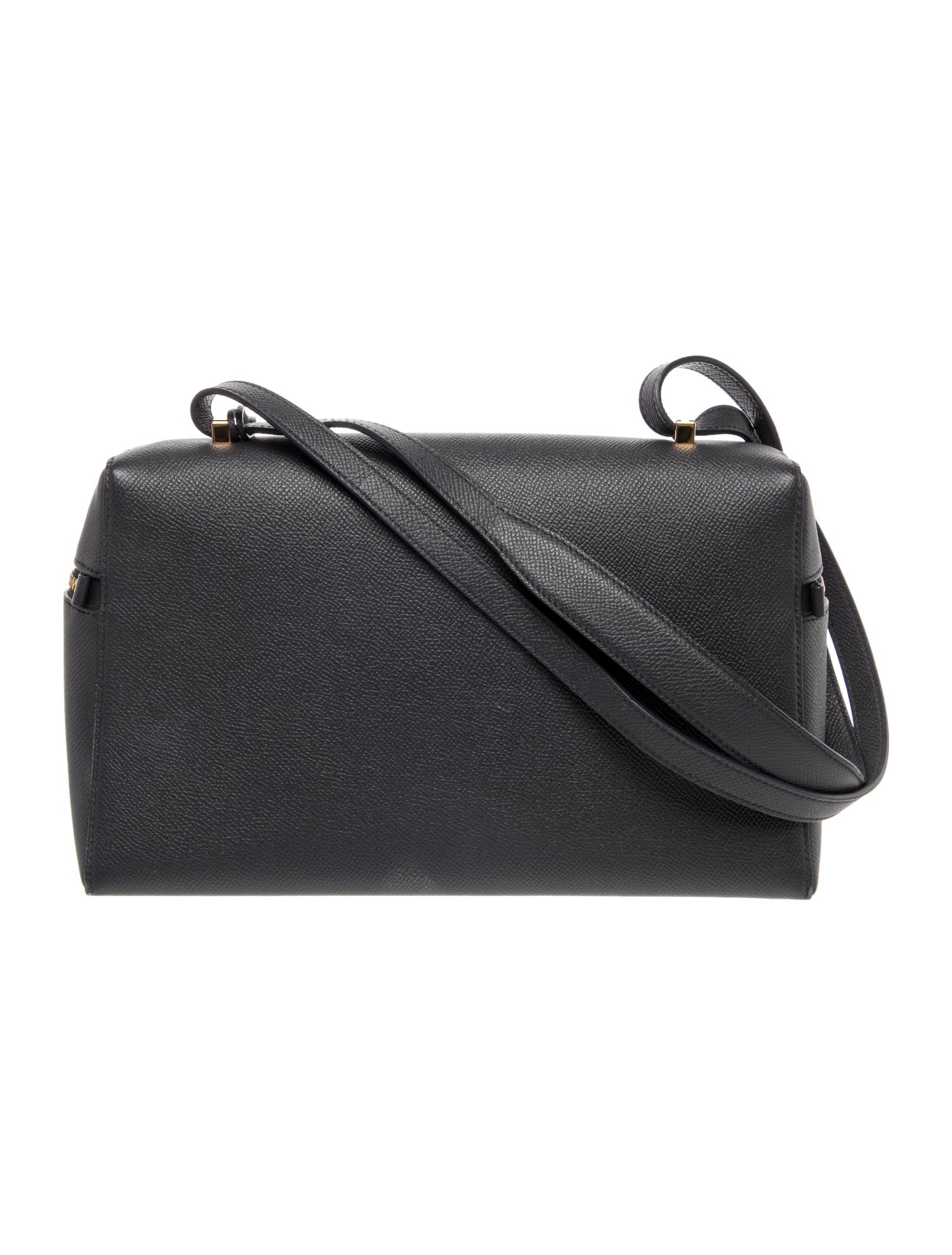 Loro Piana Saffiano Leather Extra Pocket L 27 - Black Shoulder