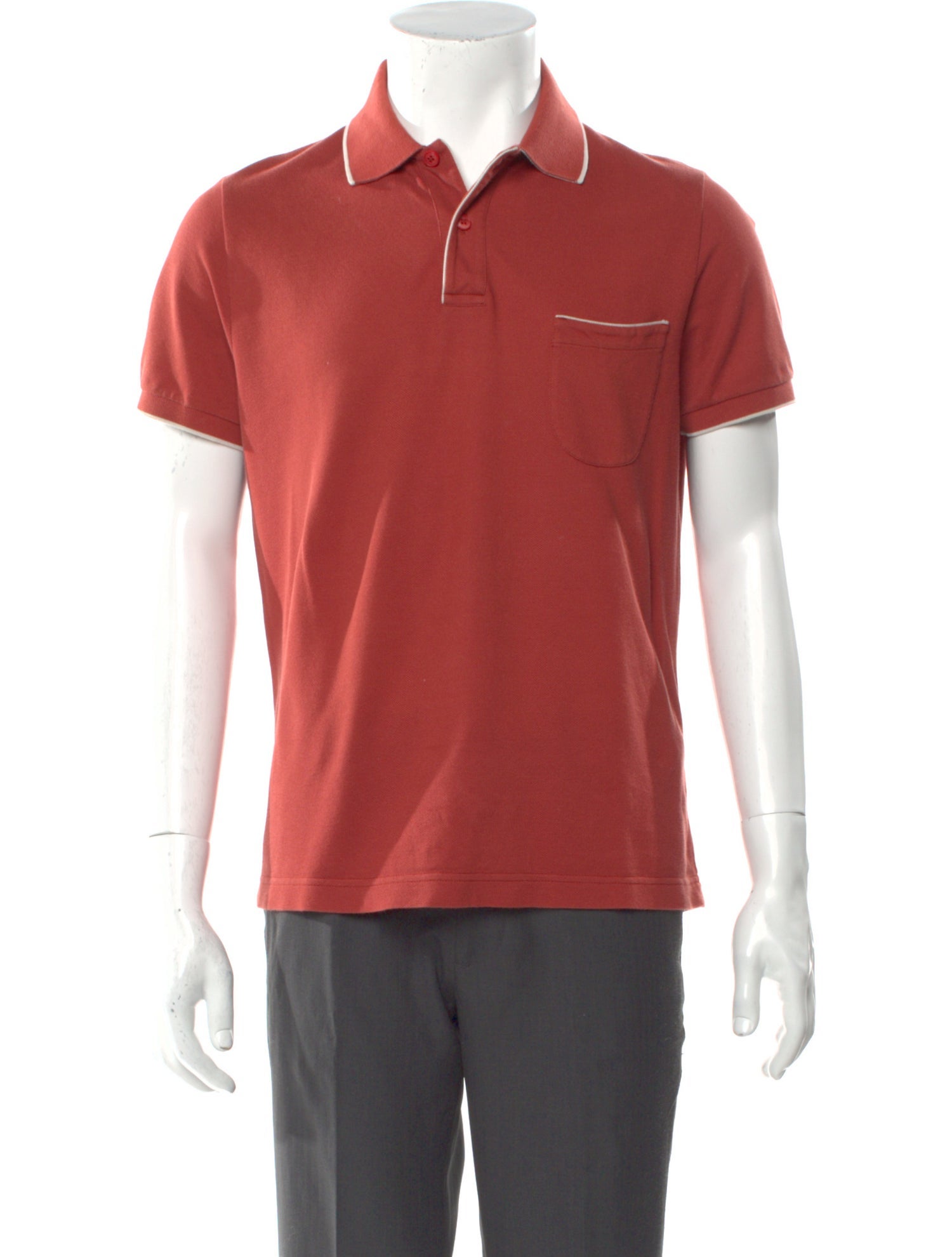Loro Piana V-Neck Short Sleeve Polo Shirt
