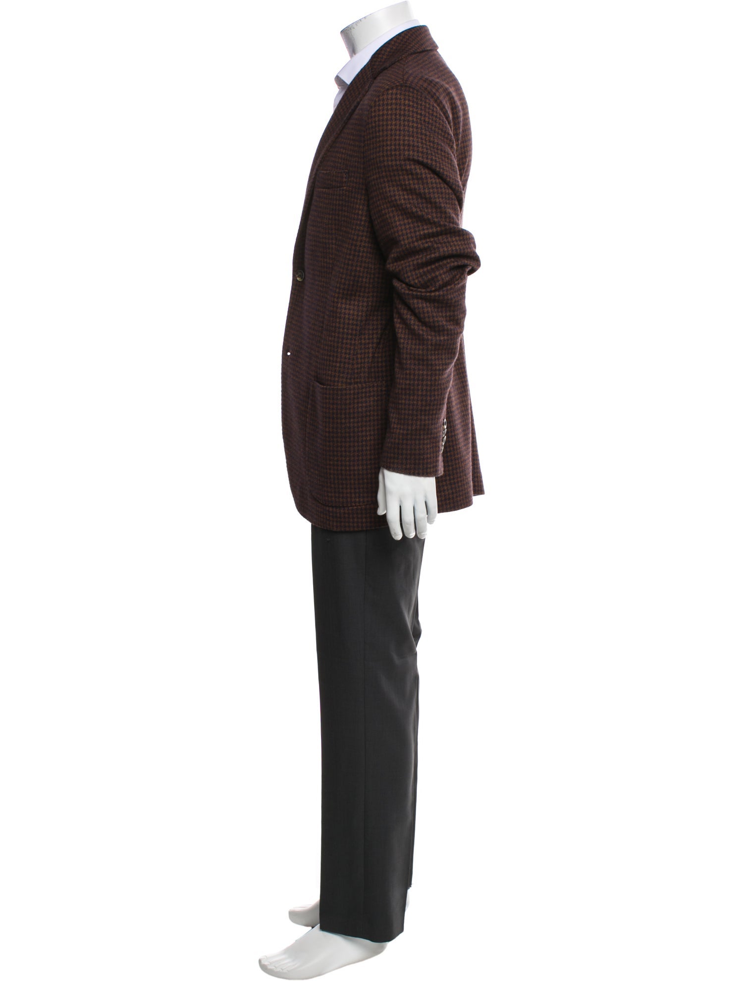 Loro Piana Cashmere Houndstooth Print Blazer