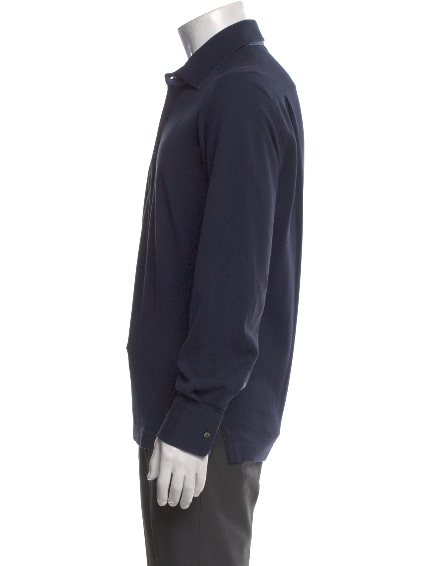 Loro Piana Crew Neck Long Sleeve Polo Shirt