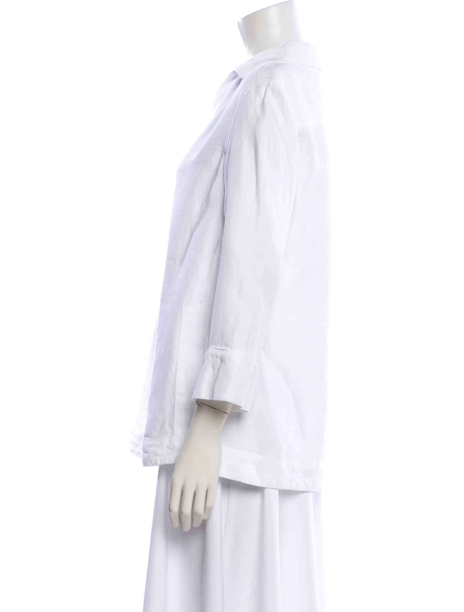 Loro Piana Linen Three-Quarter Sleeve Top